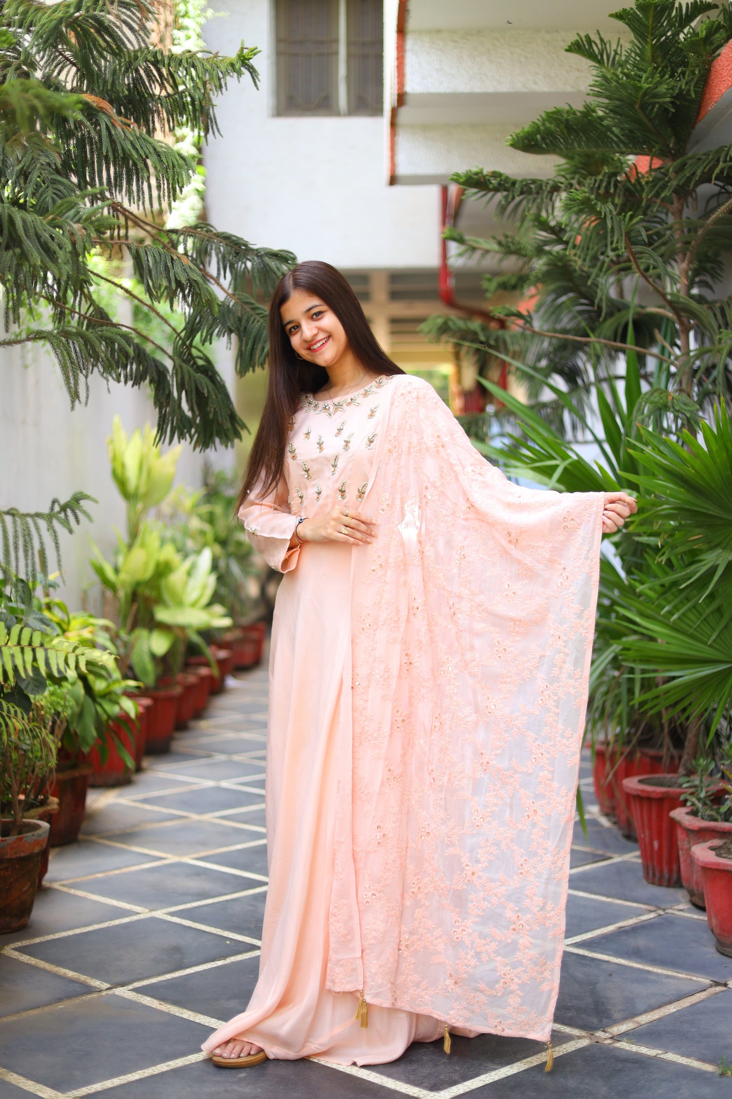 JEENAS Women Pure Maslin Designer Gown