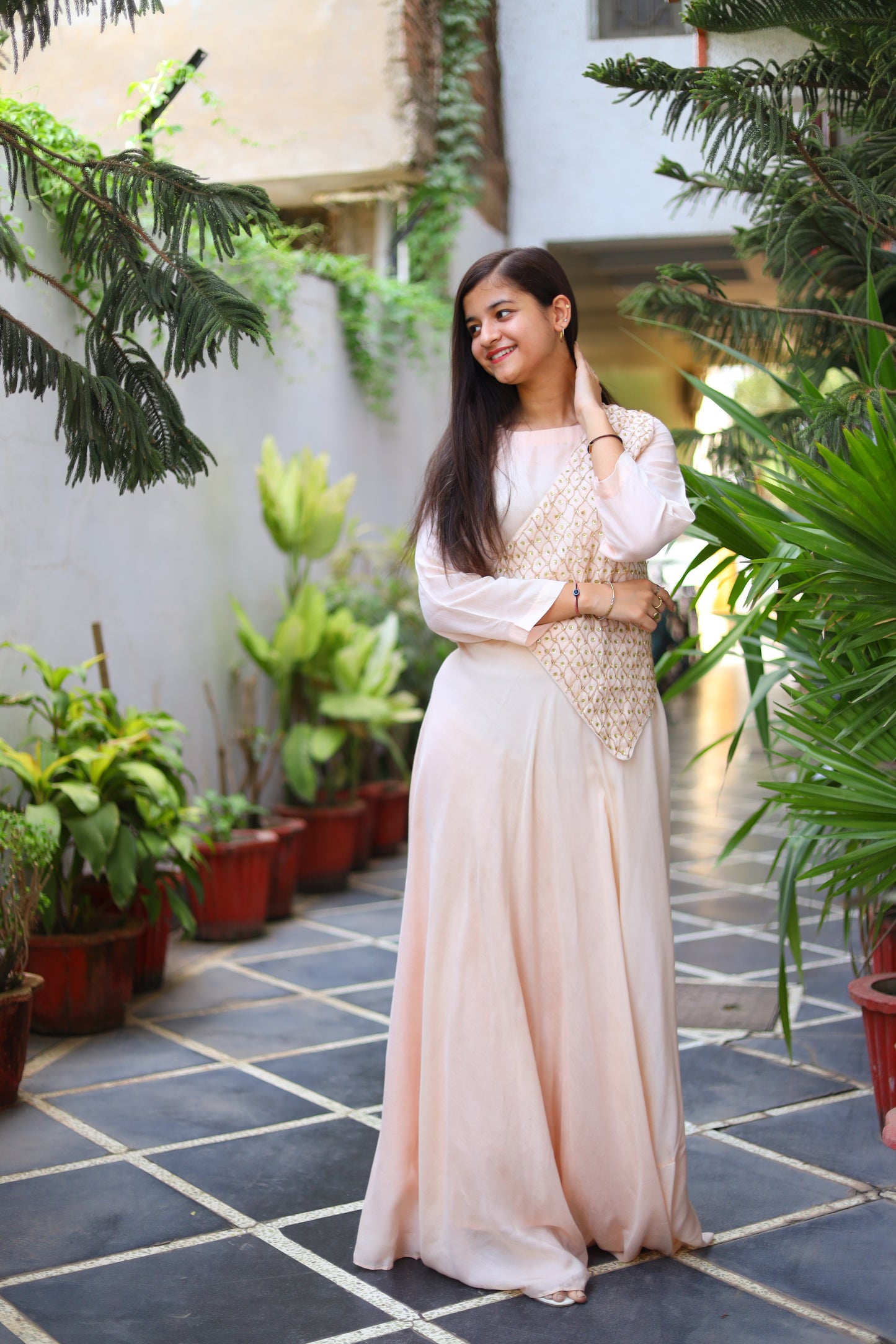 JEENAS Women Pure Maslin Designer Gown