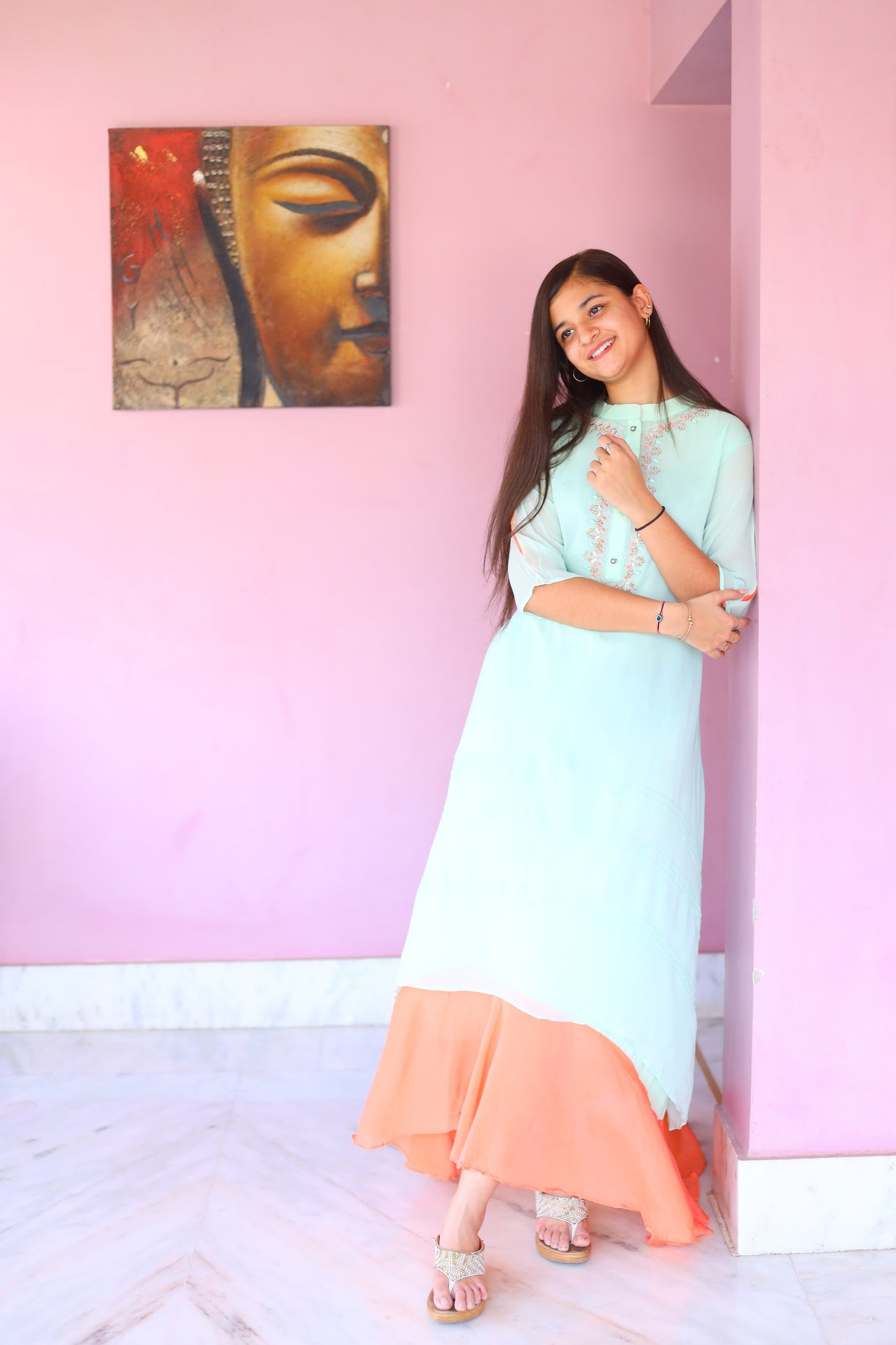 JEENAS Women Georgette Kurti