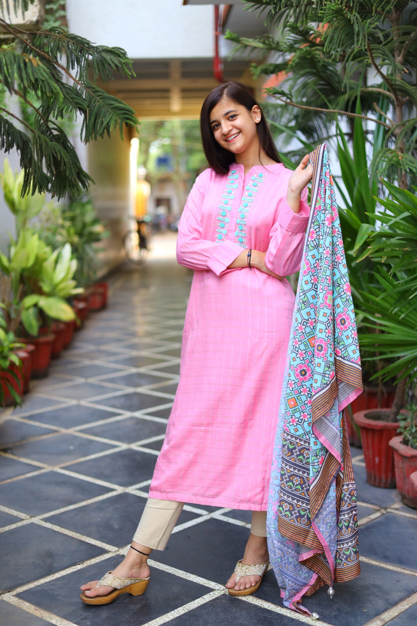 JEENAS Pure Masleen kurti dupatta