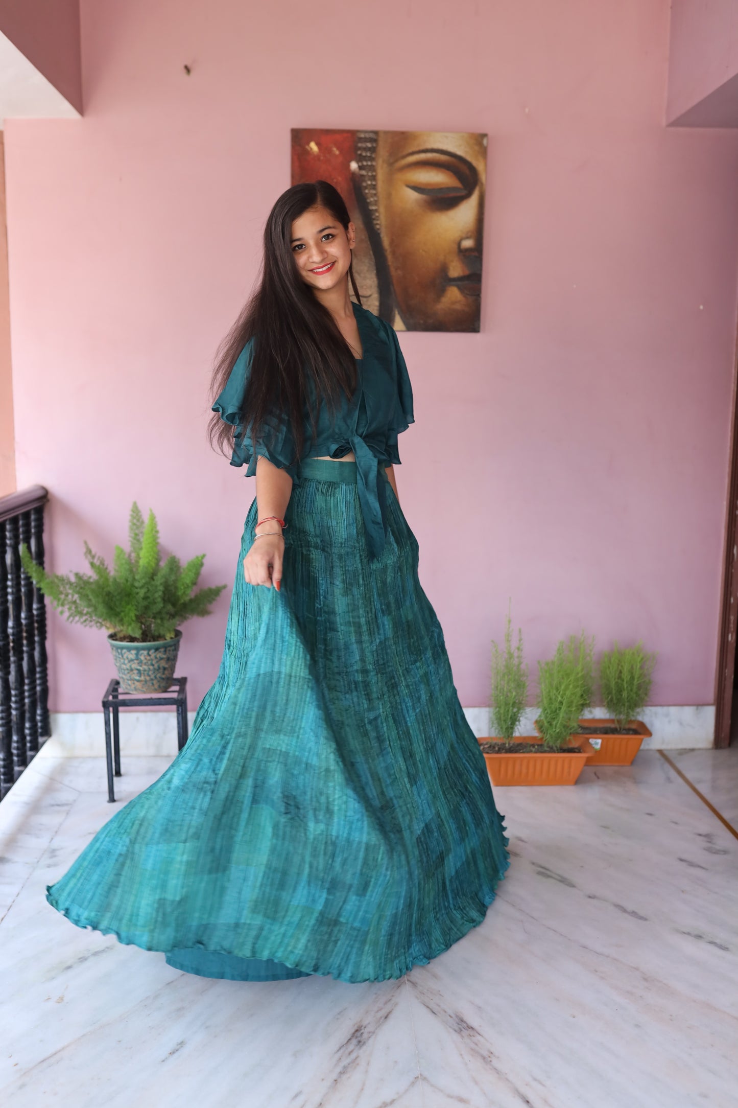 JEENAS Women Pure Silk Two Piece Set