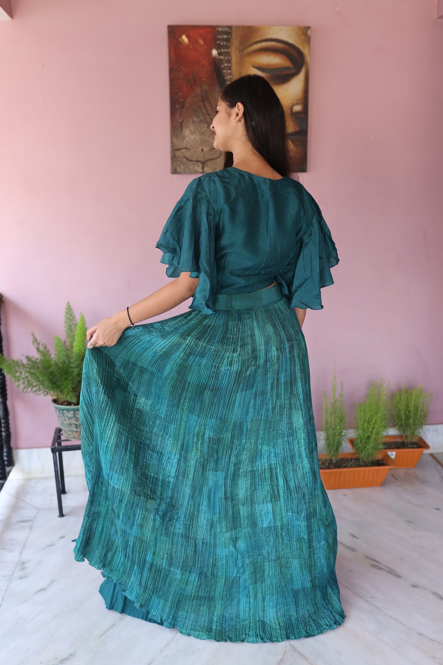 JEENAS Women Pure Silk Two Piece Set