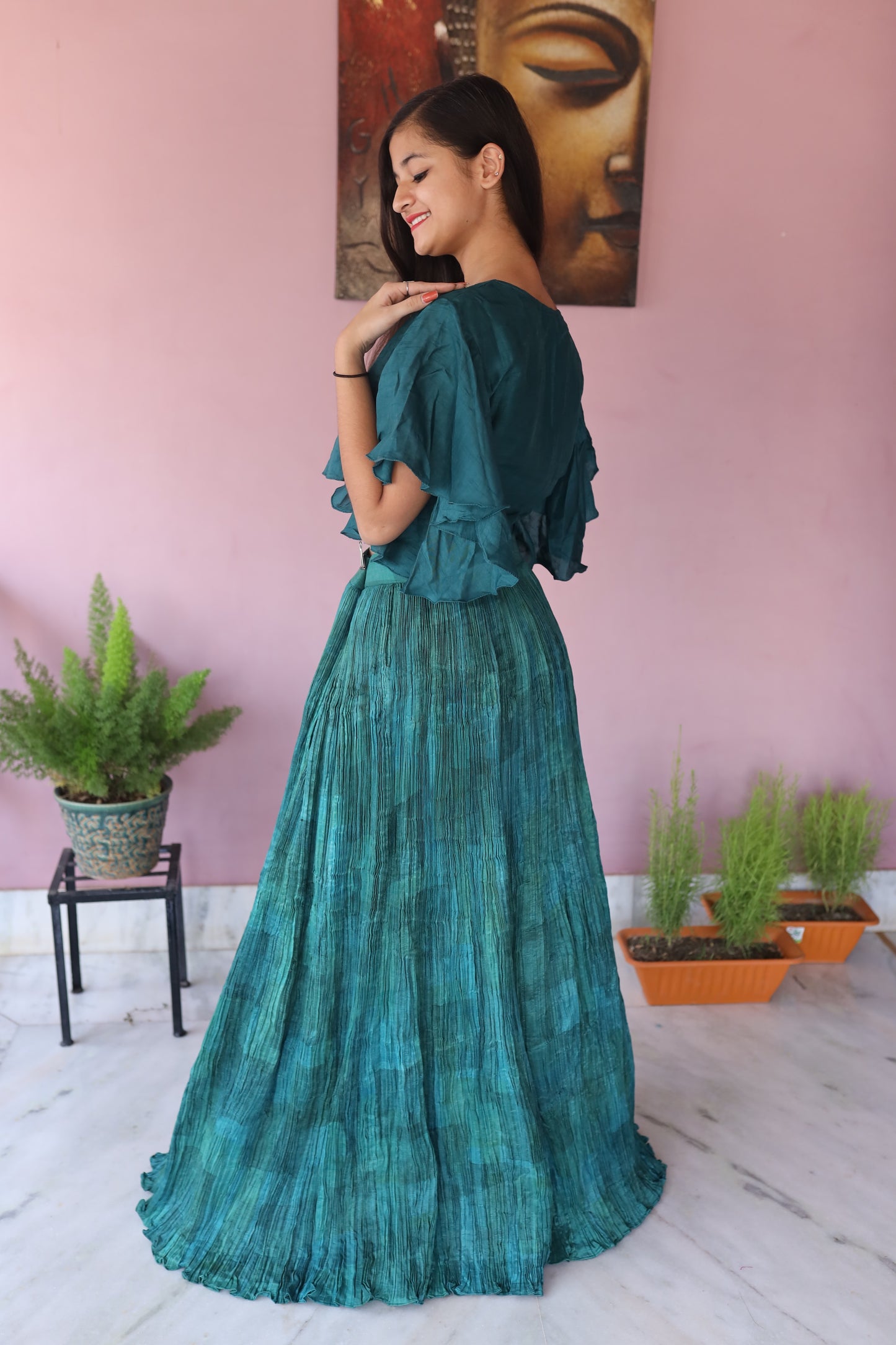 JEENAS Women Pure Silk Two Piece Set