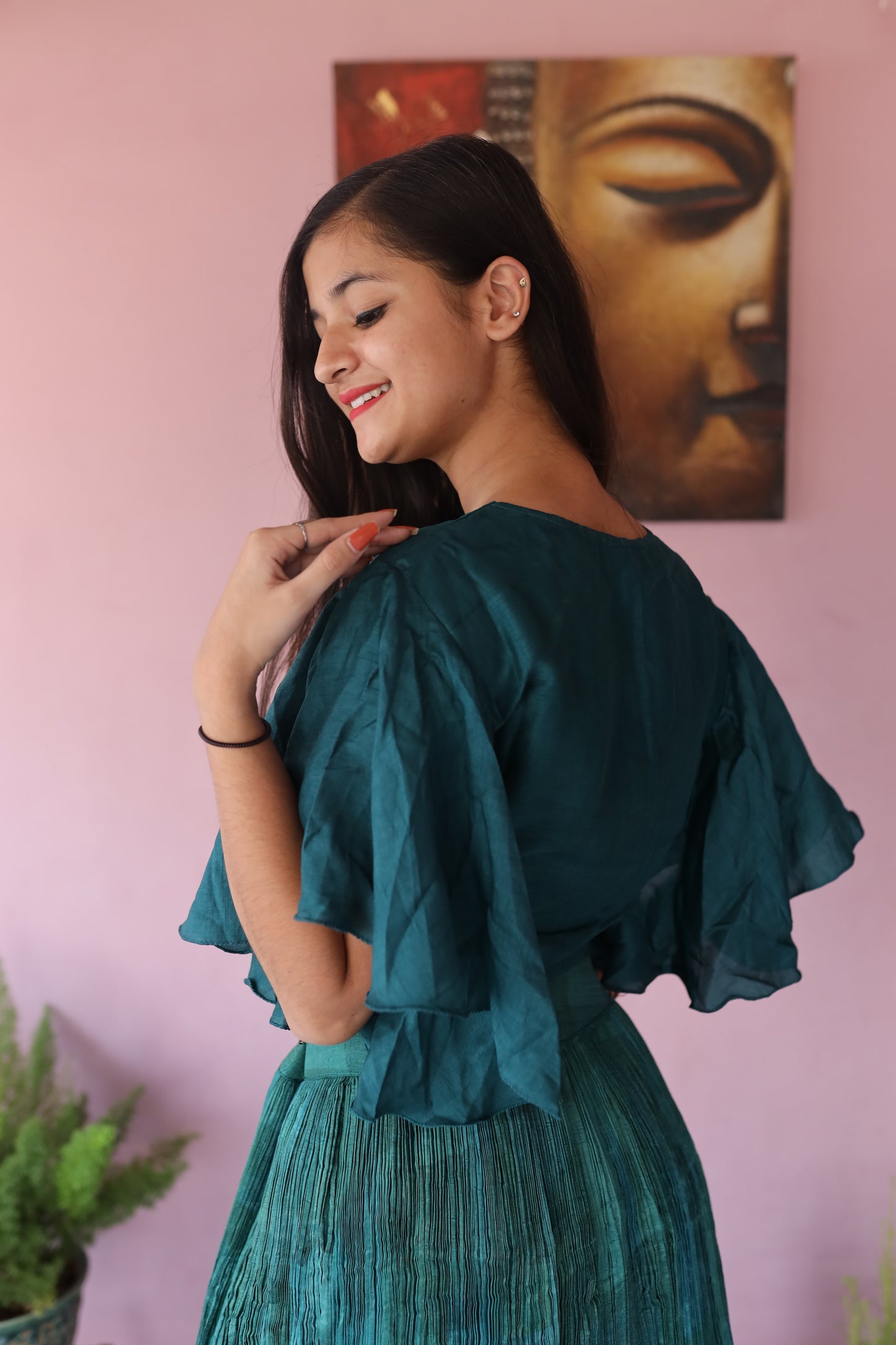 JEENAS Women Pure Silk Two Piece Set