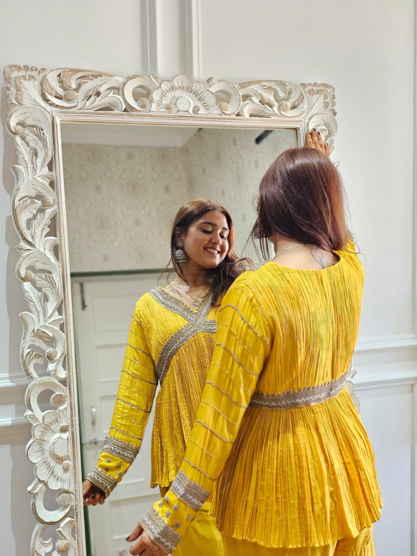 JEENAS pure silk with zardogi work garara