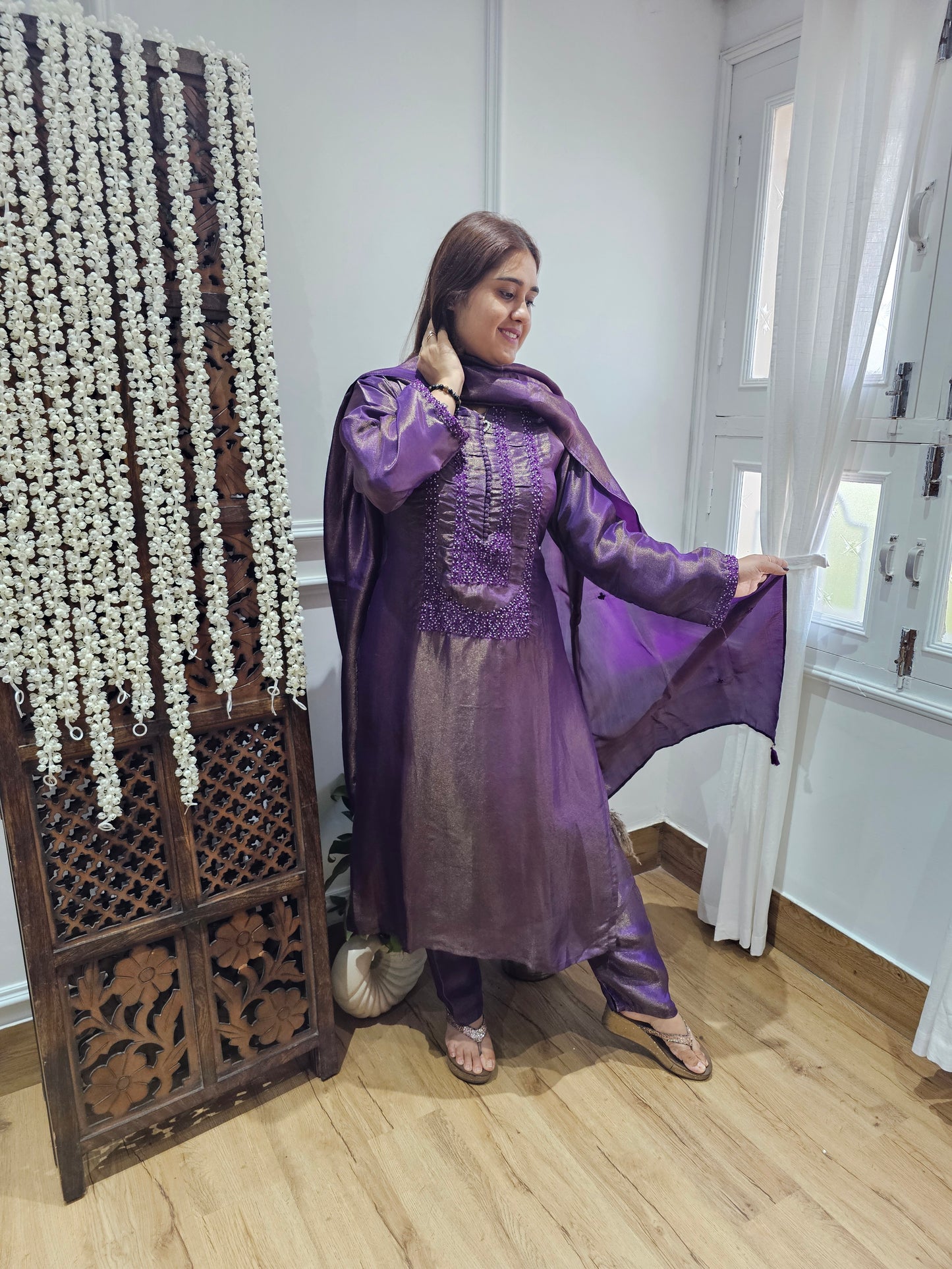 JEENAS pure tissue with thread work suit