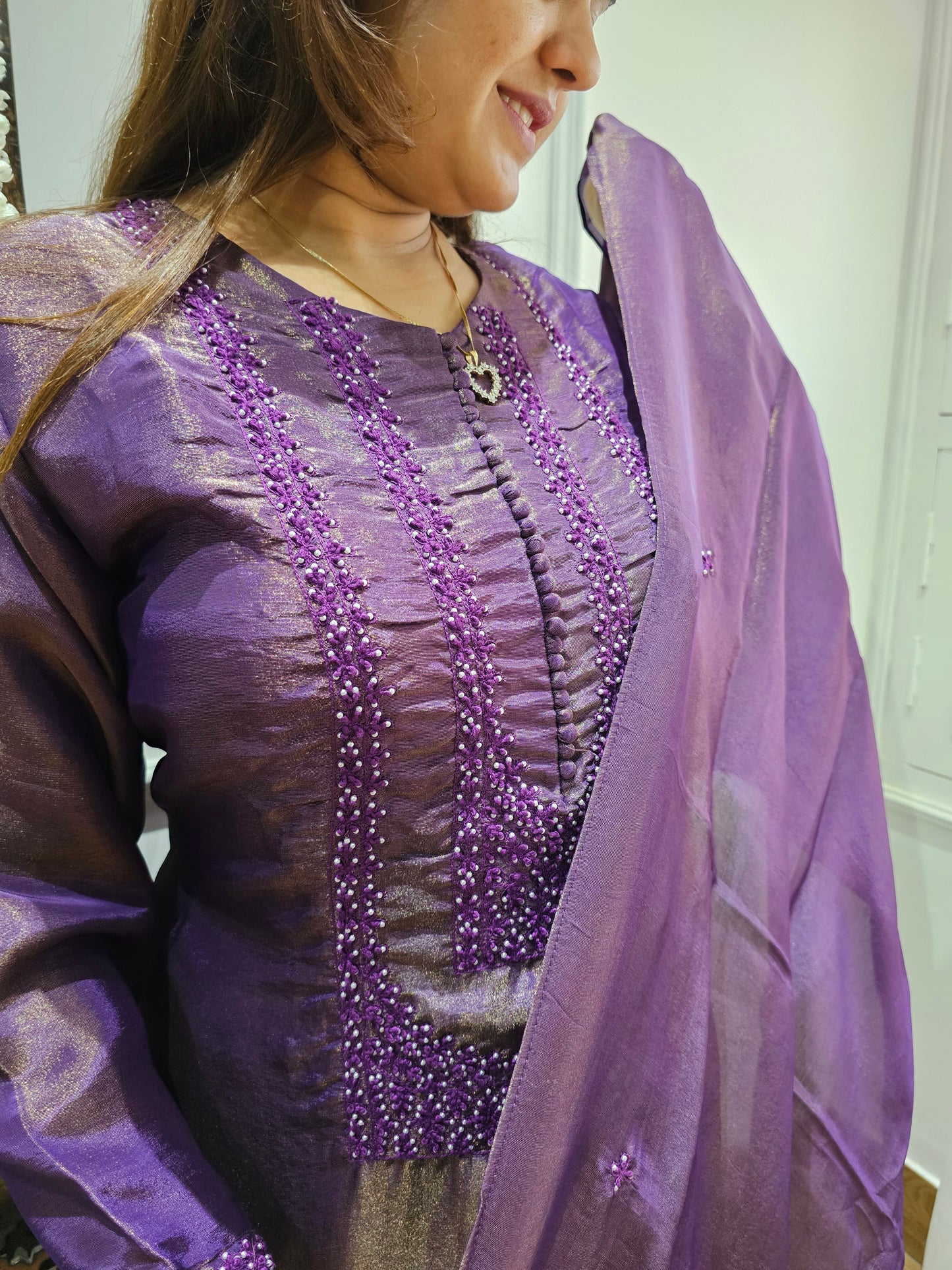 JEENAS pure tissue with thread work suit