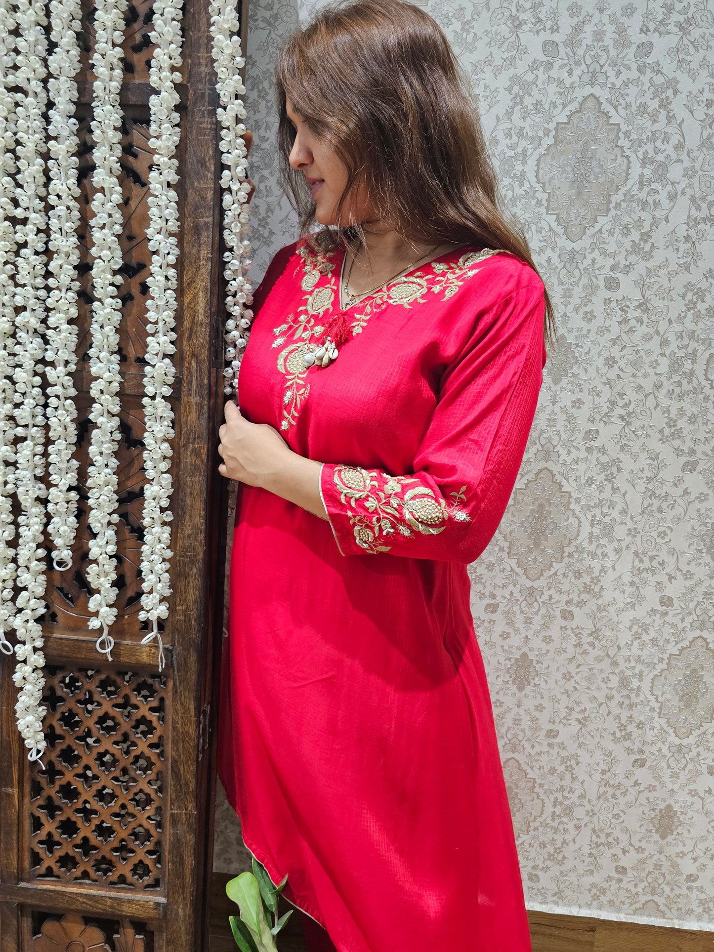 JEENAS pure textured Mul fabric kurta