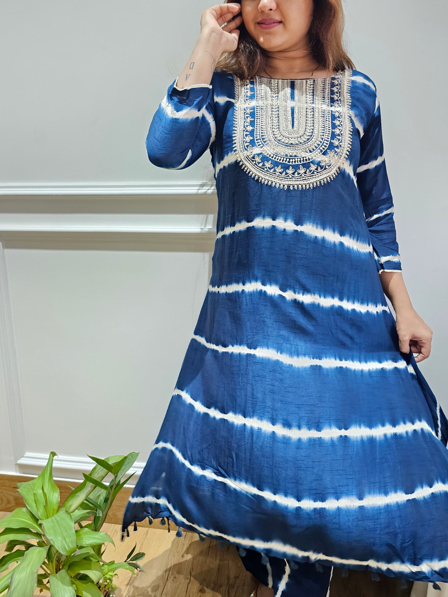JEENAS pure silk with thread work kurta
