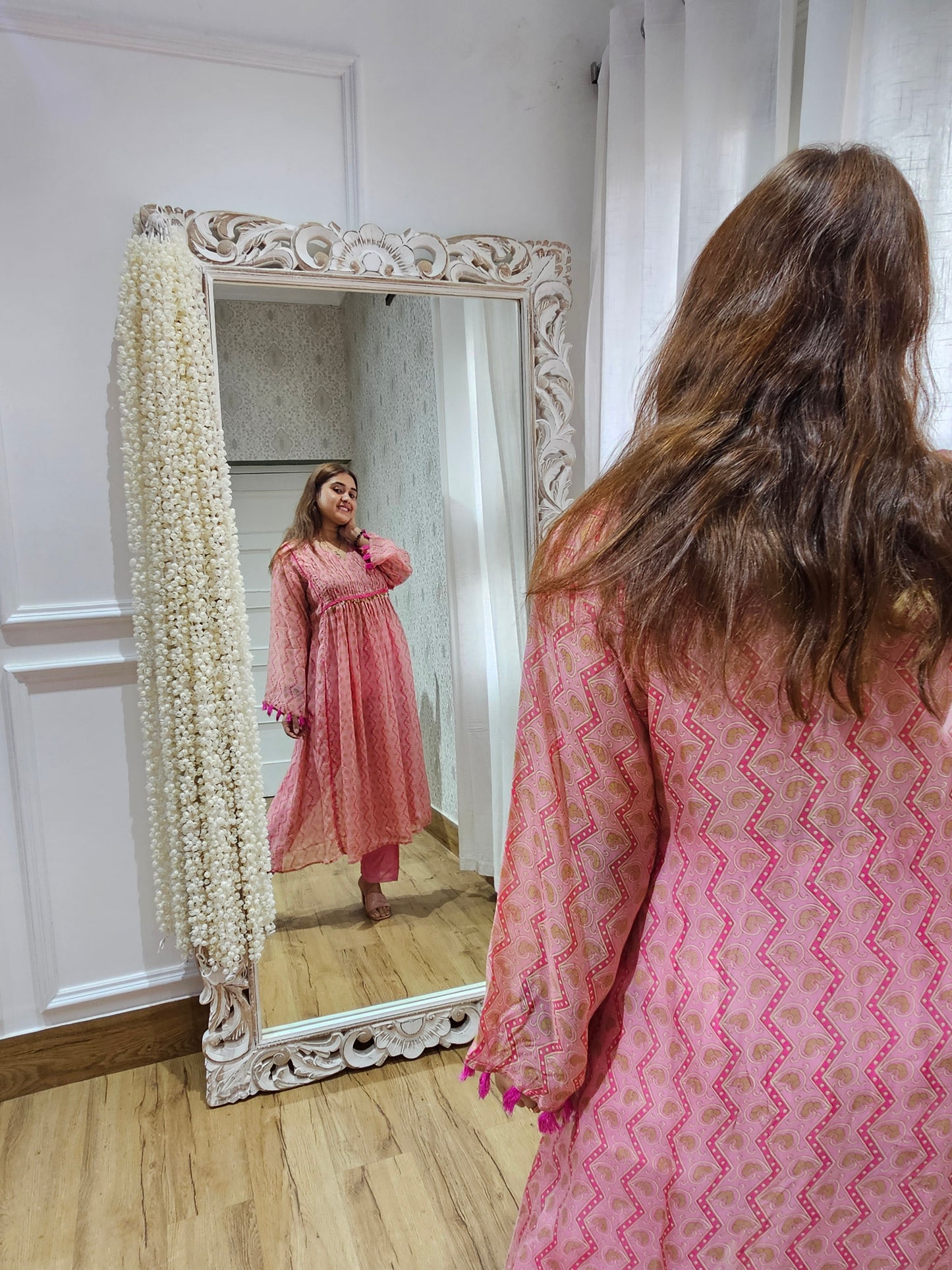 JEENAS Pure organza pant kurta set