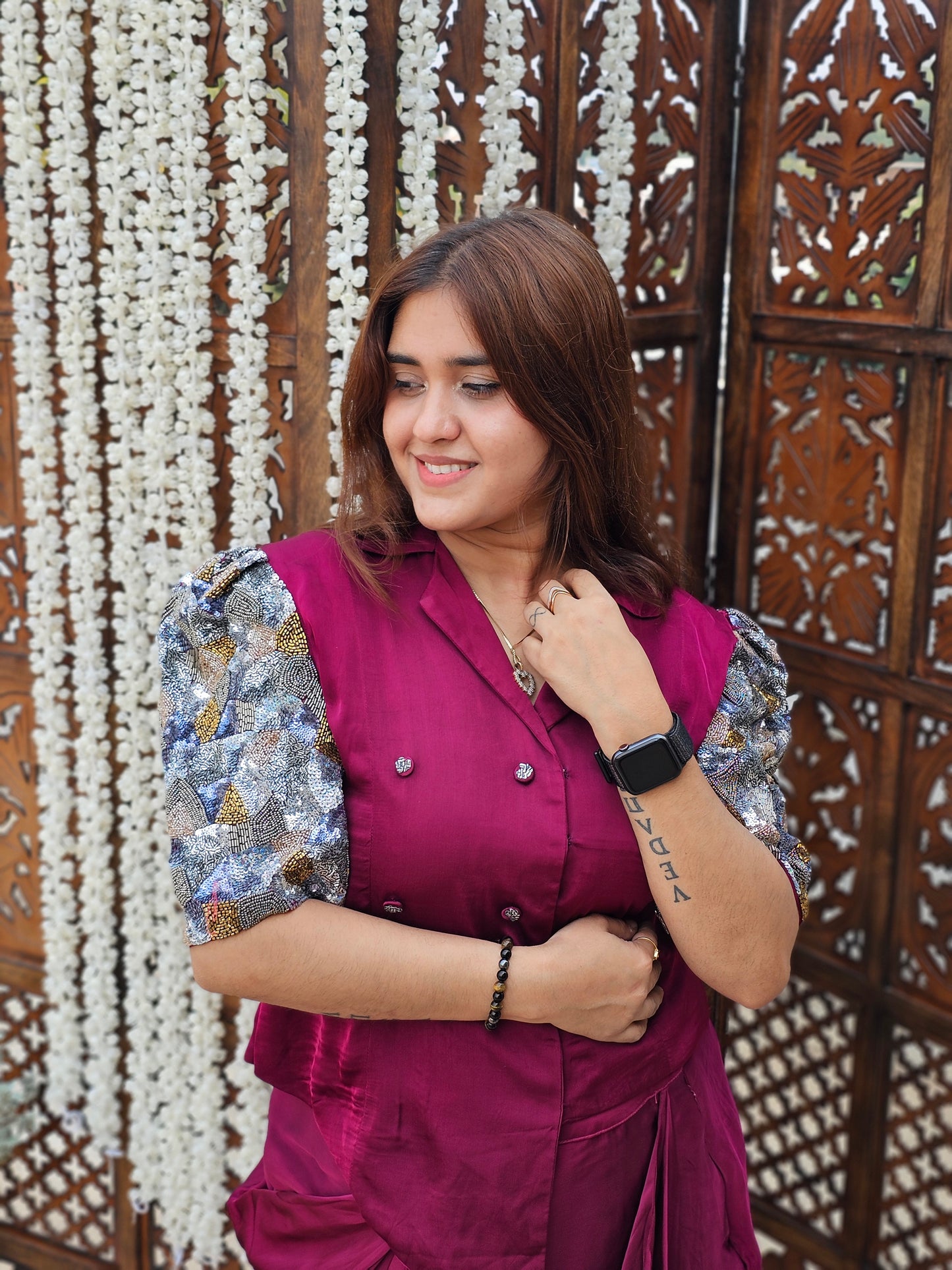 JEENAS Indowestern dress two piece set
