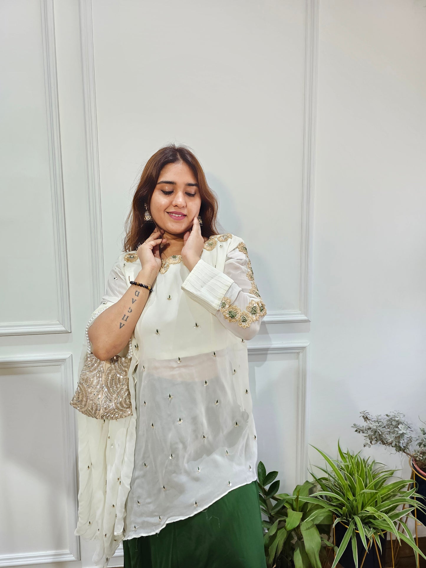 Jeenas kaftan top with skirt