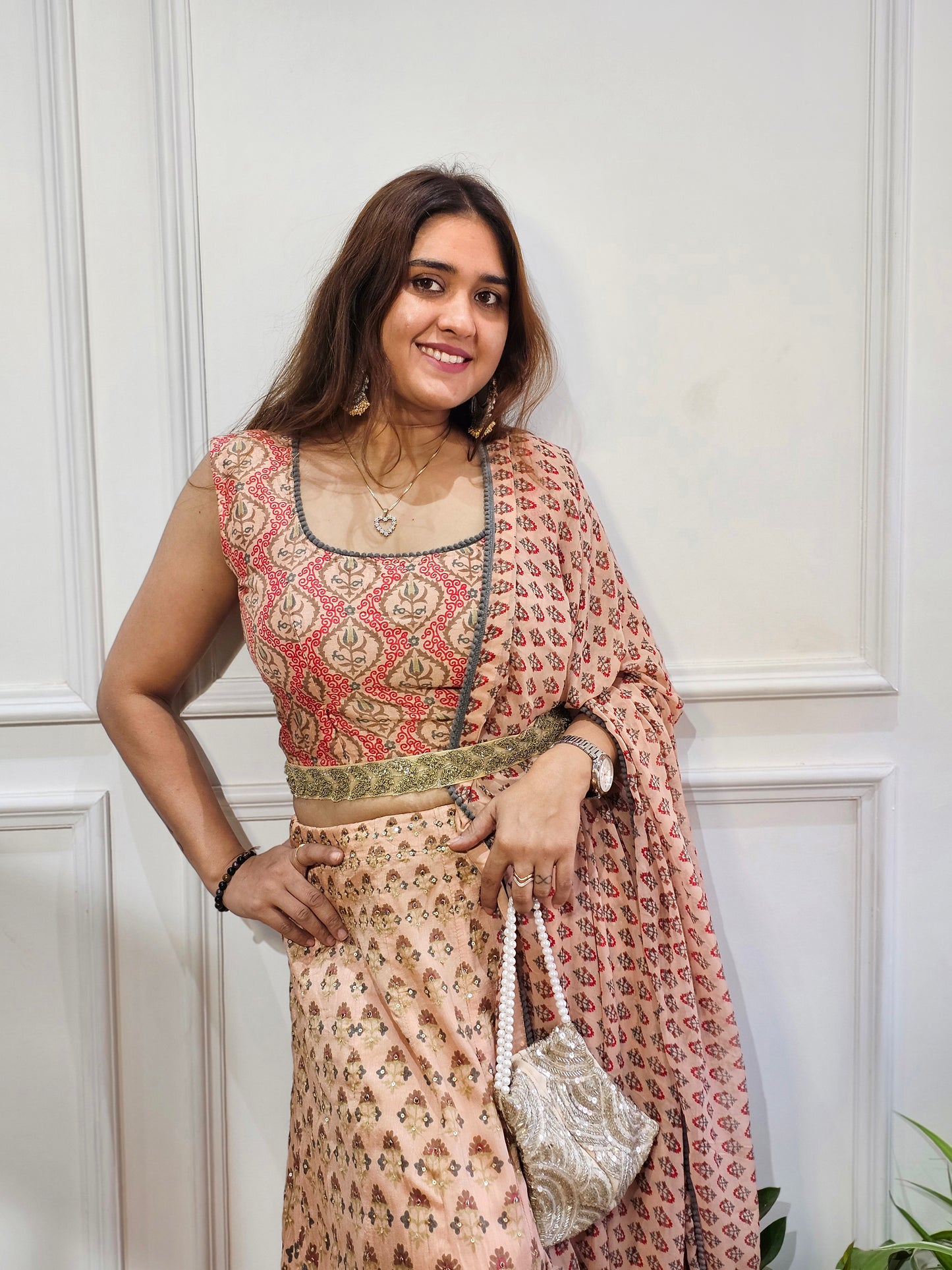 Jeenas lehnga with full hand embroidery