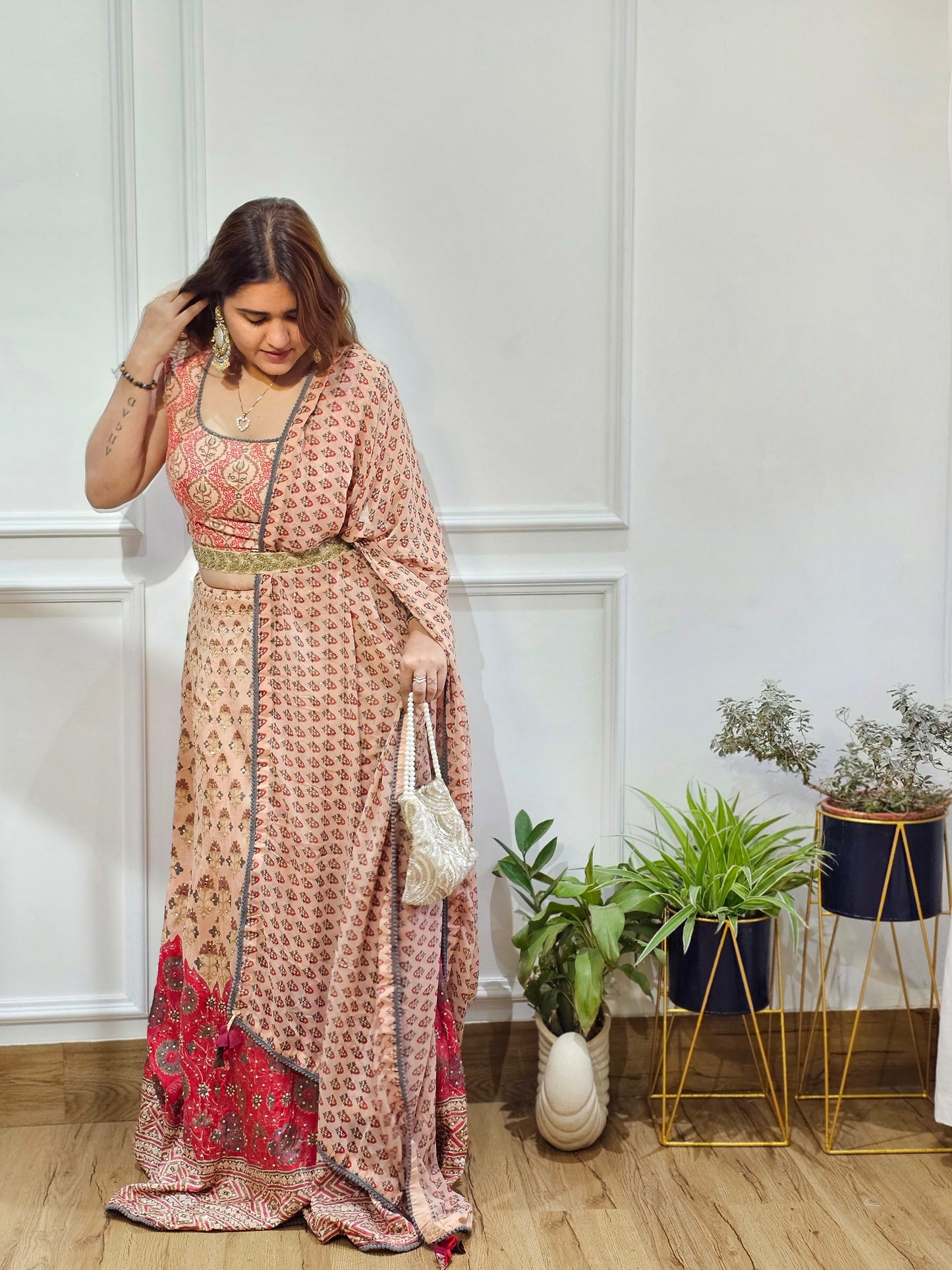 Jeenas lehnga with full hand embroidery