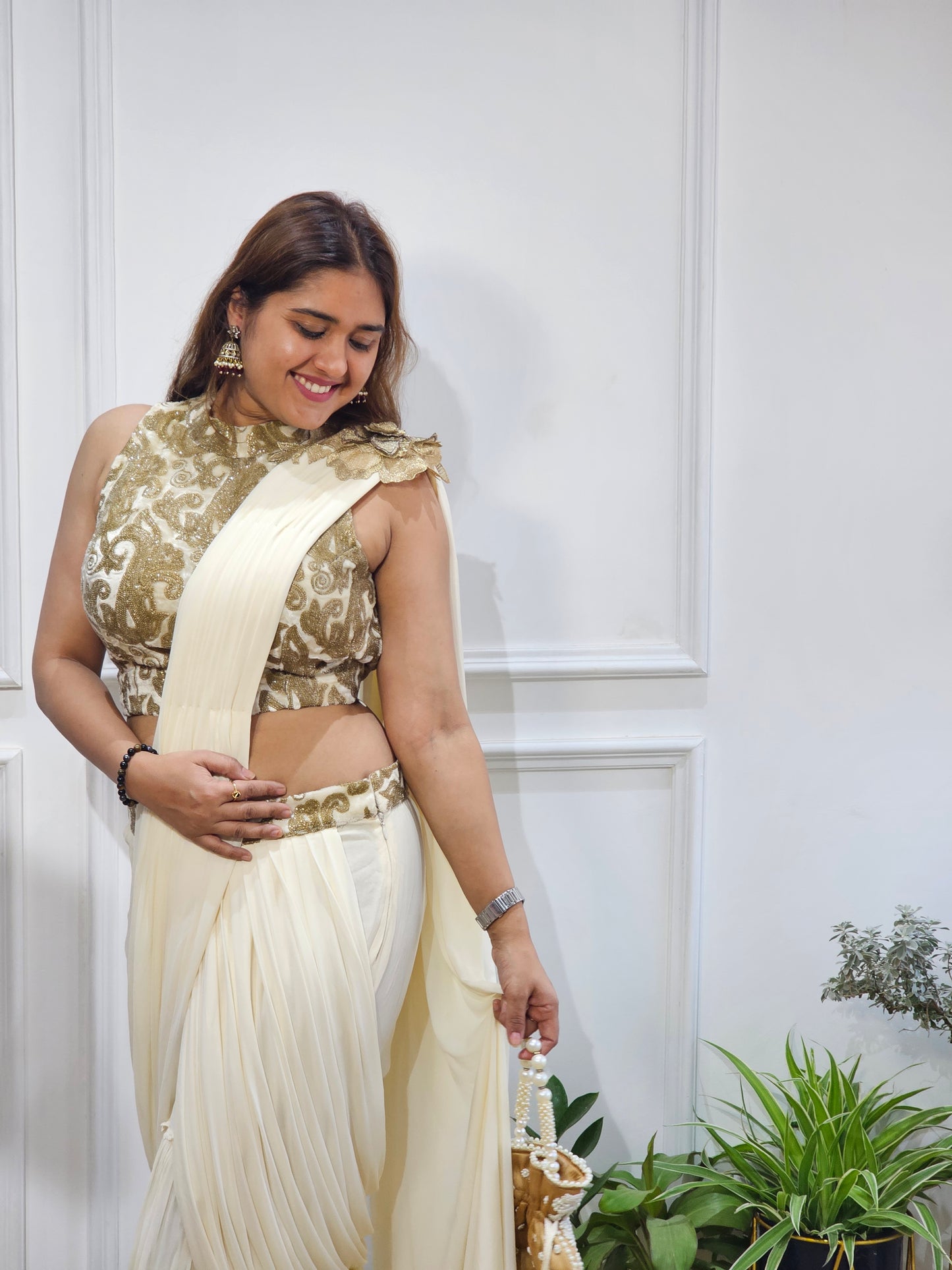 Jeenas drape style sharara 2 piece set