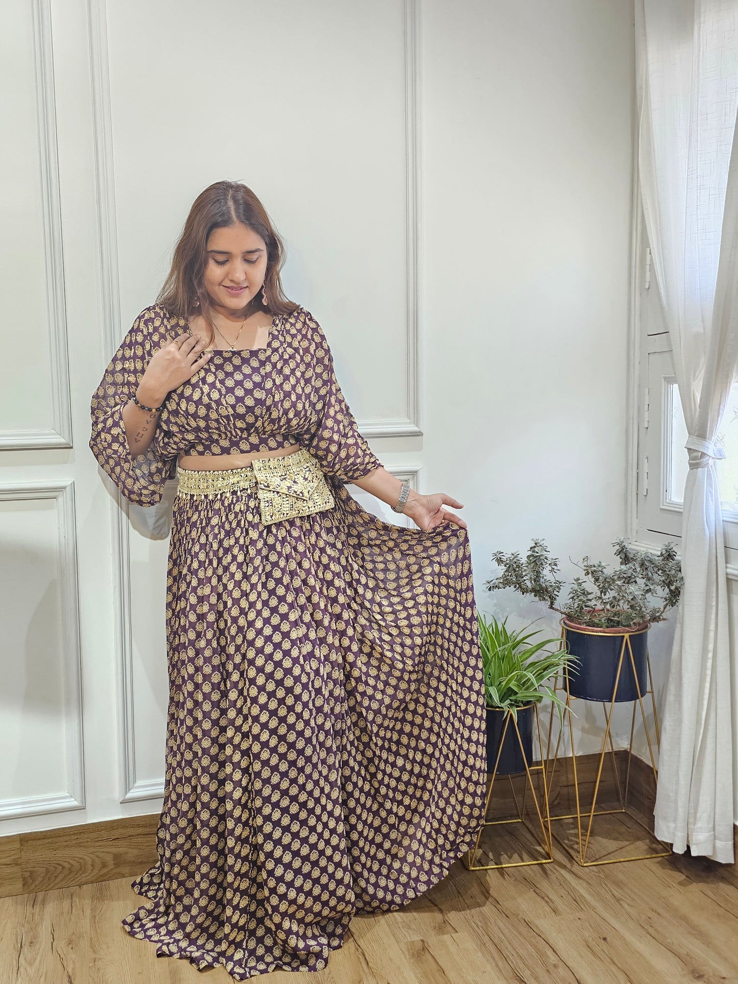 Jeenas printed skirt top