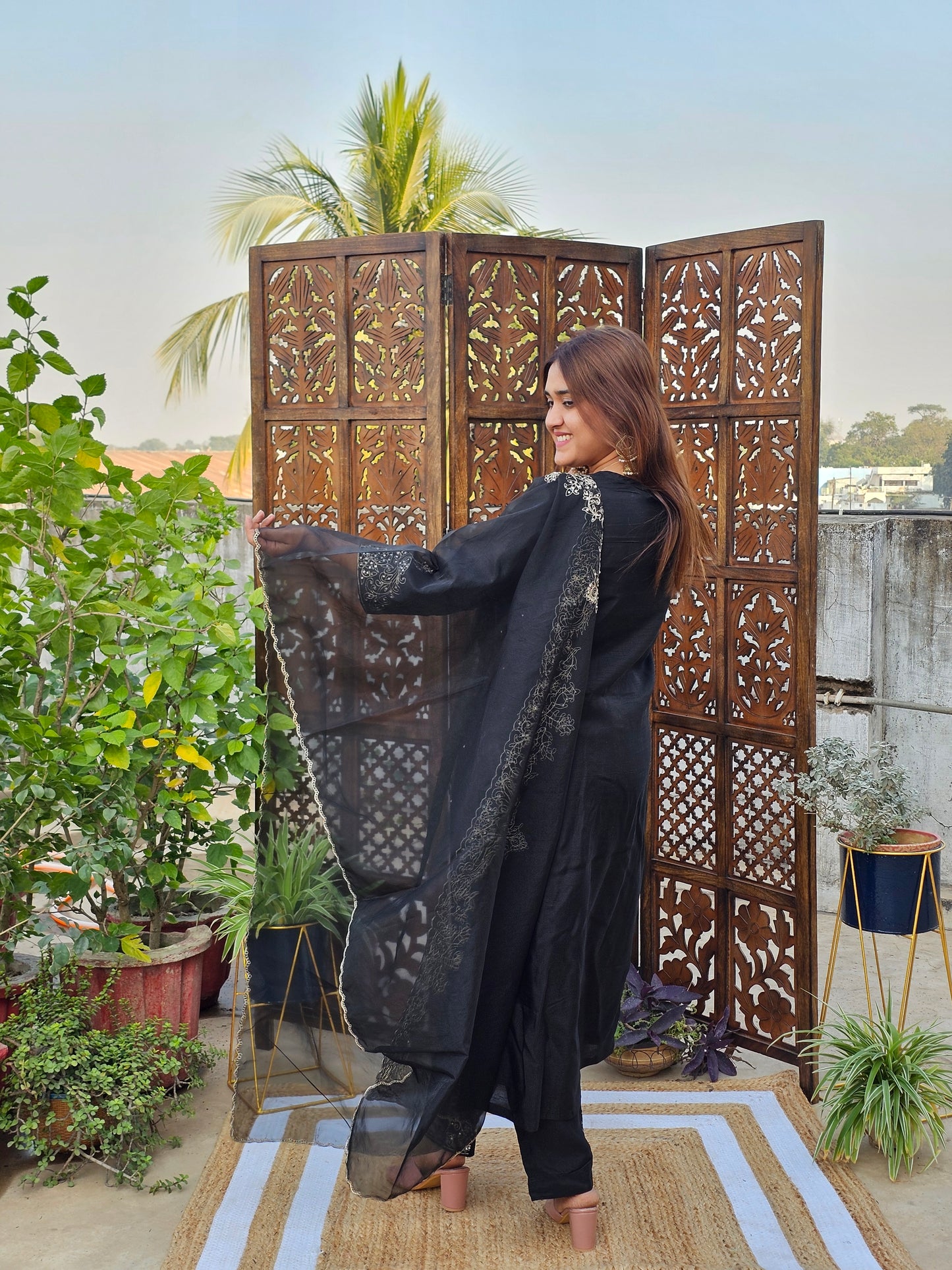 Jeenas silk zari suit