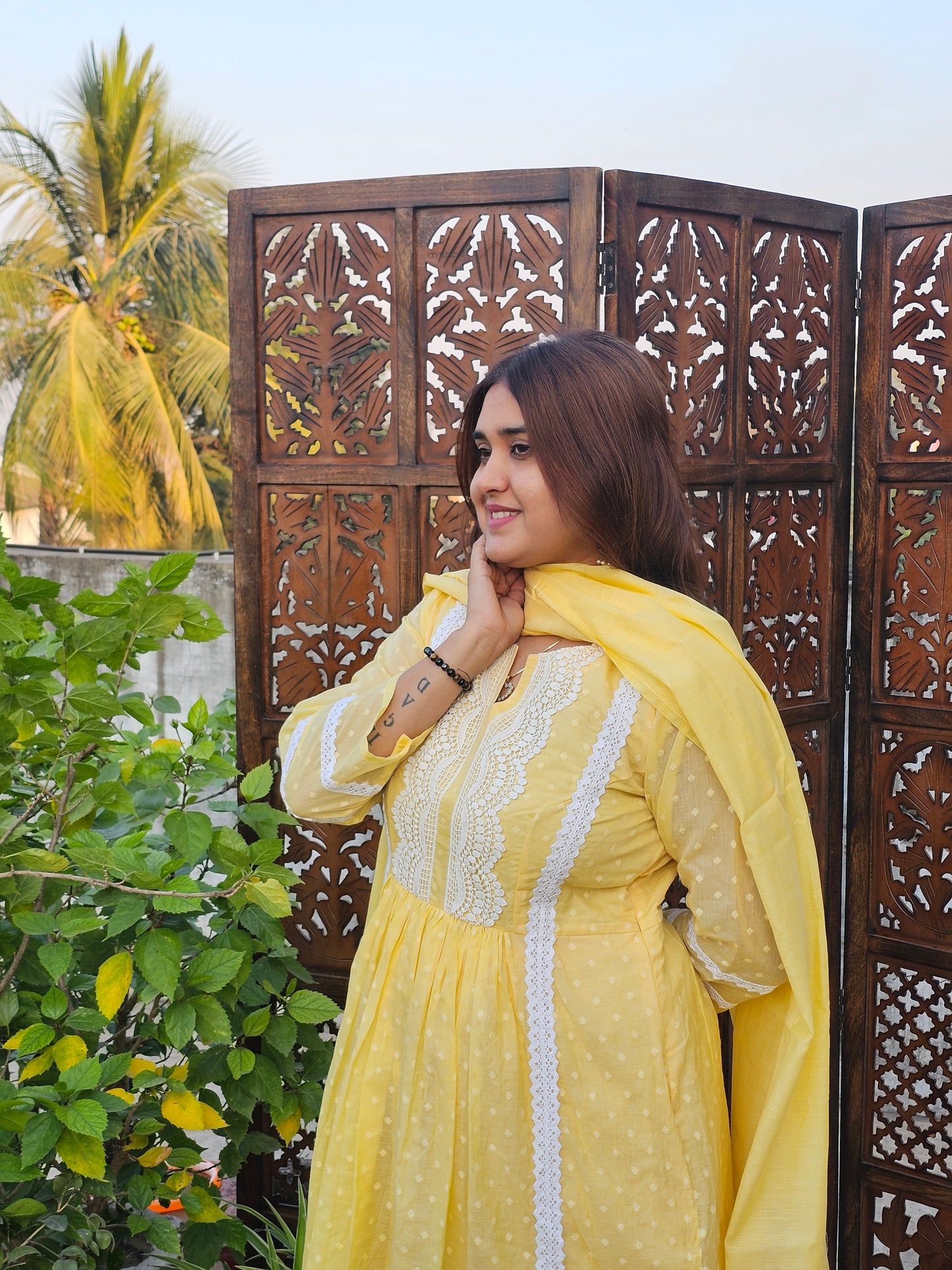 Jeenas anarkali pastel suit set