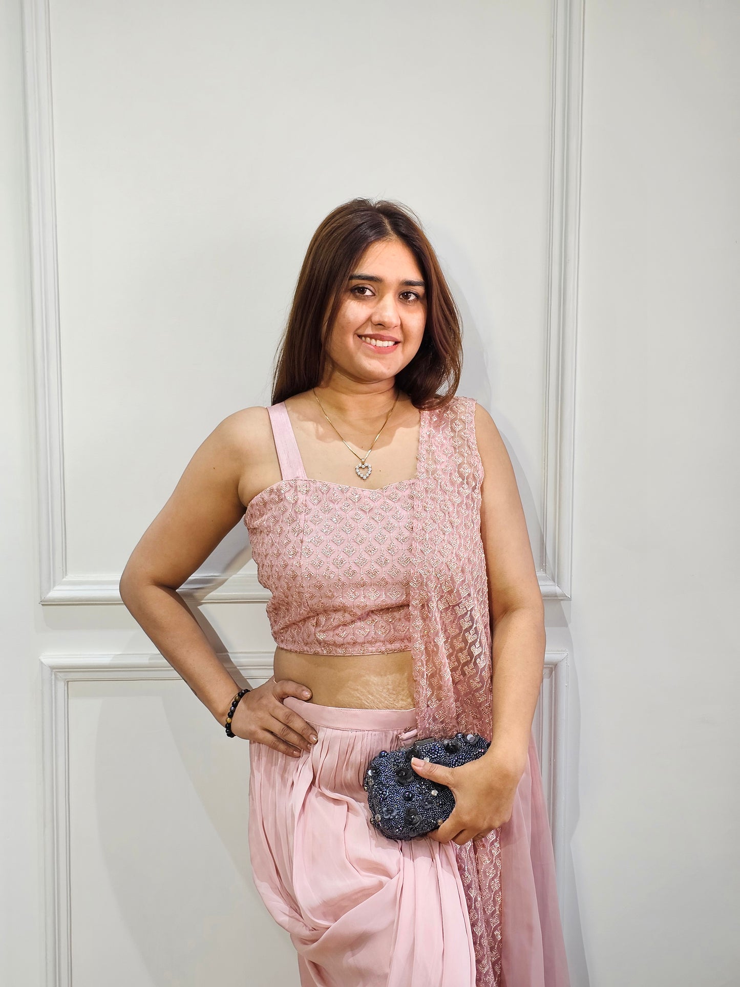 Jeenas drape saree indowestern