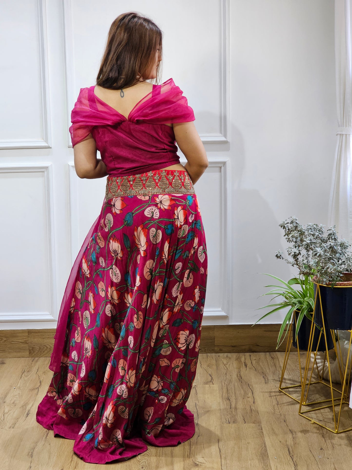 Jeenas printed premium skirt set