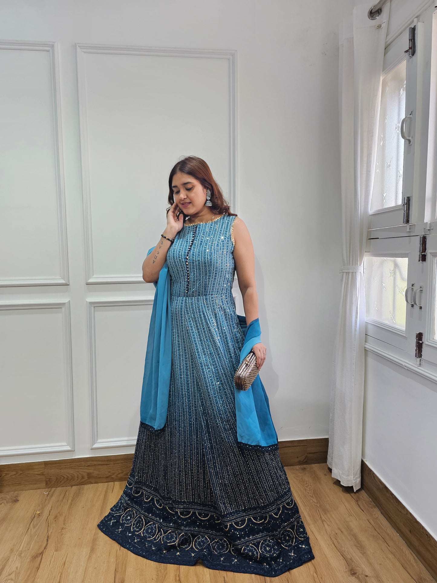 Jeenas sequence ombre gown