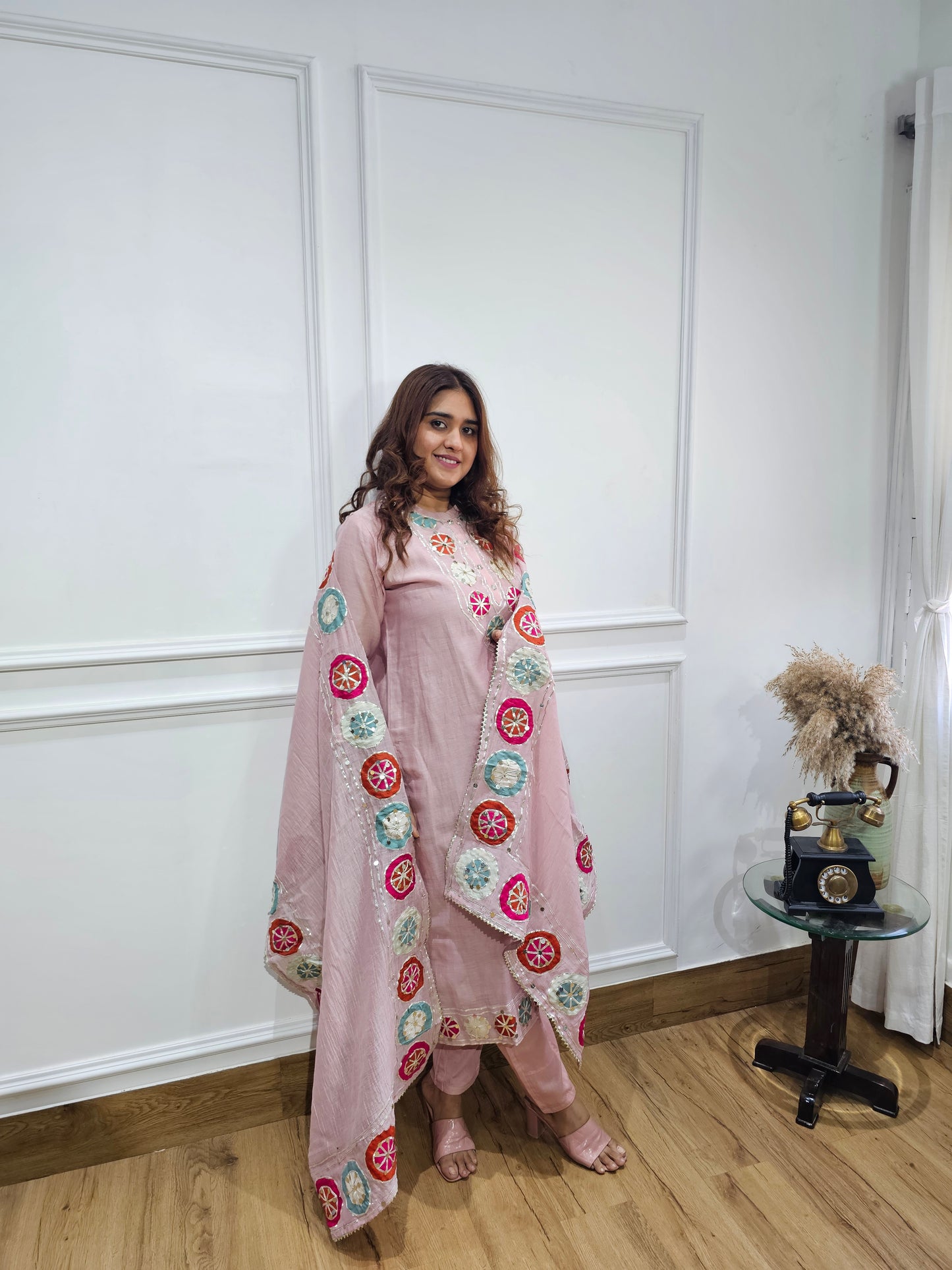 Jeenas gota mulchanderi suit set
