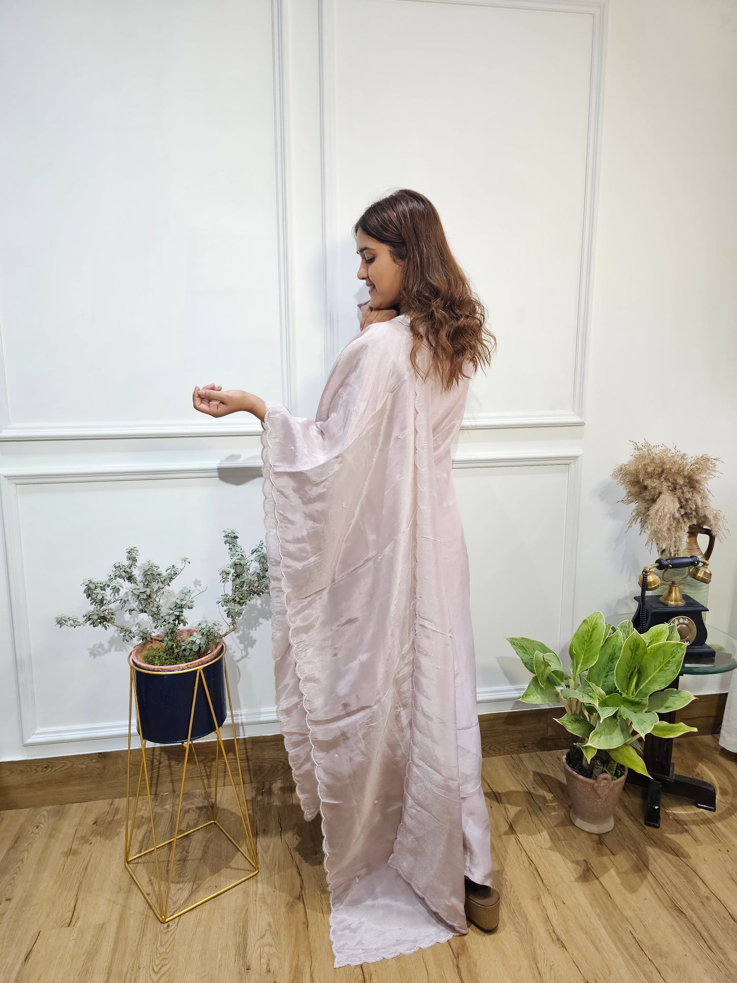 Jeenas tissue silk suit set