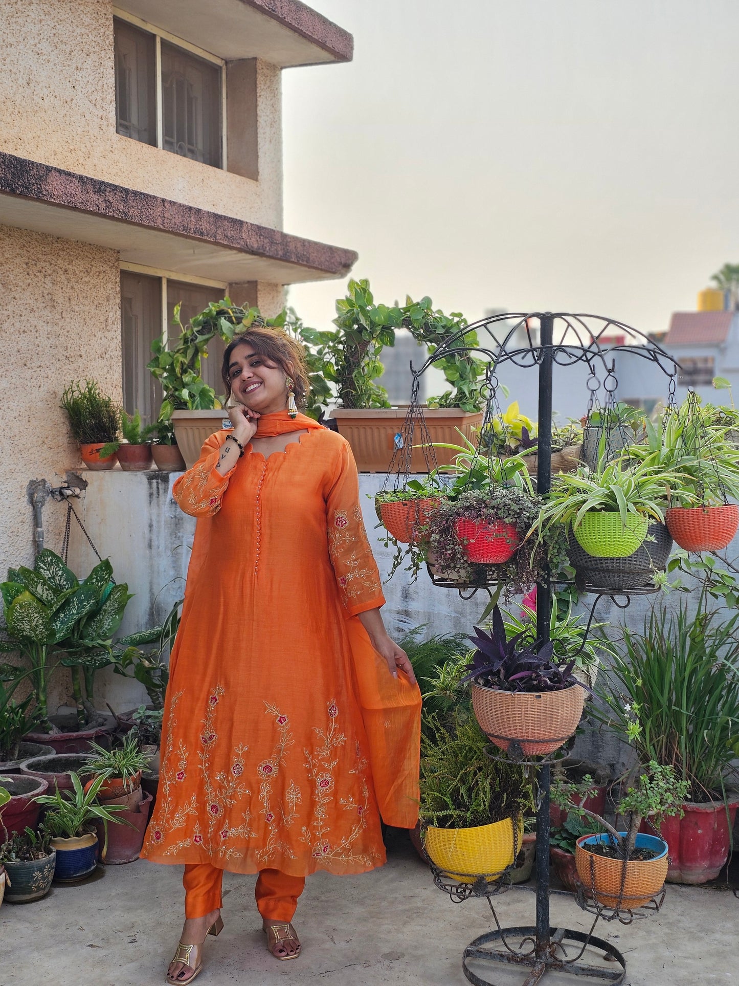 Jeenas elegant zari suit set