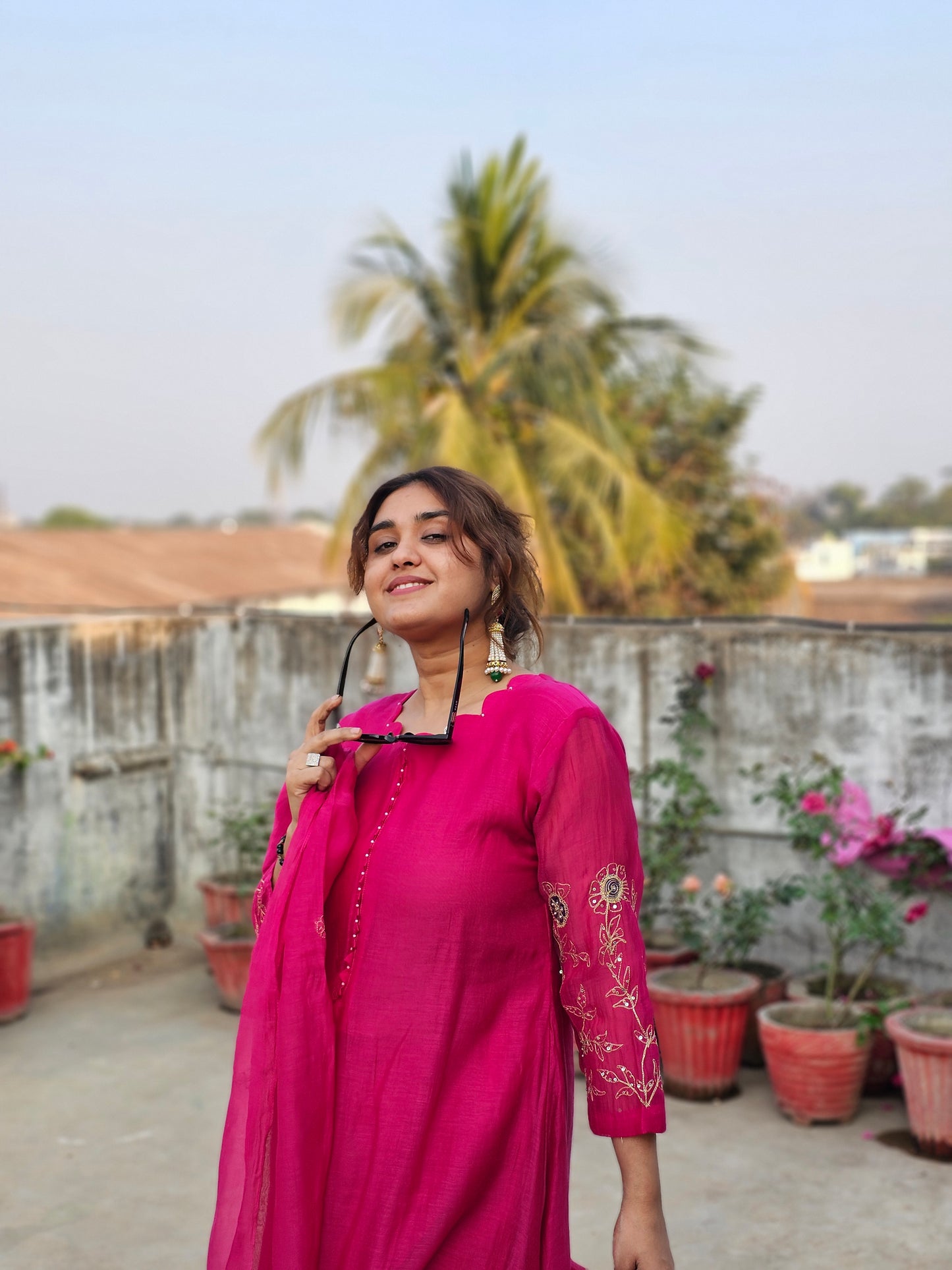 jeenas elegant zari suit set