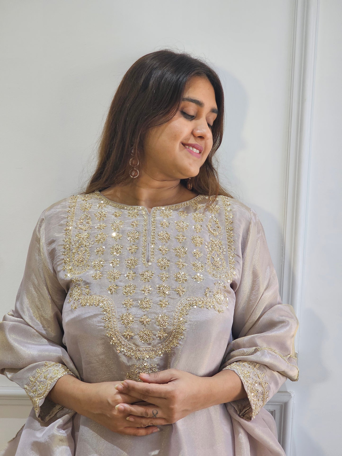 Jeenas pure tissue skirt kurta set