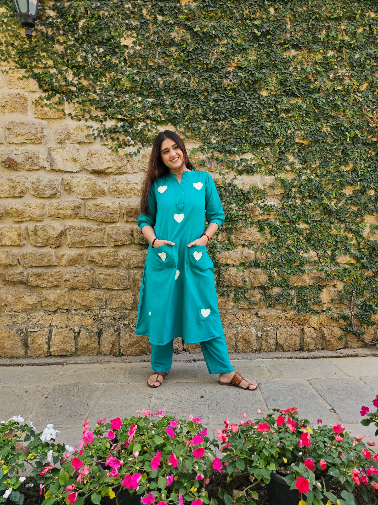 Jeenas heart pant kurta set