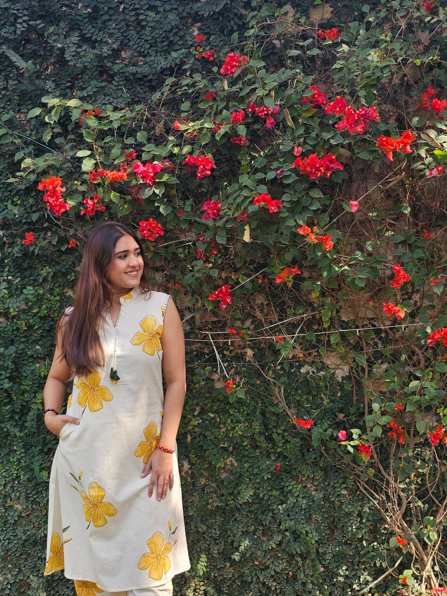 Jeenas floral pure cotton pant kurta