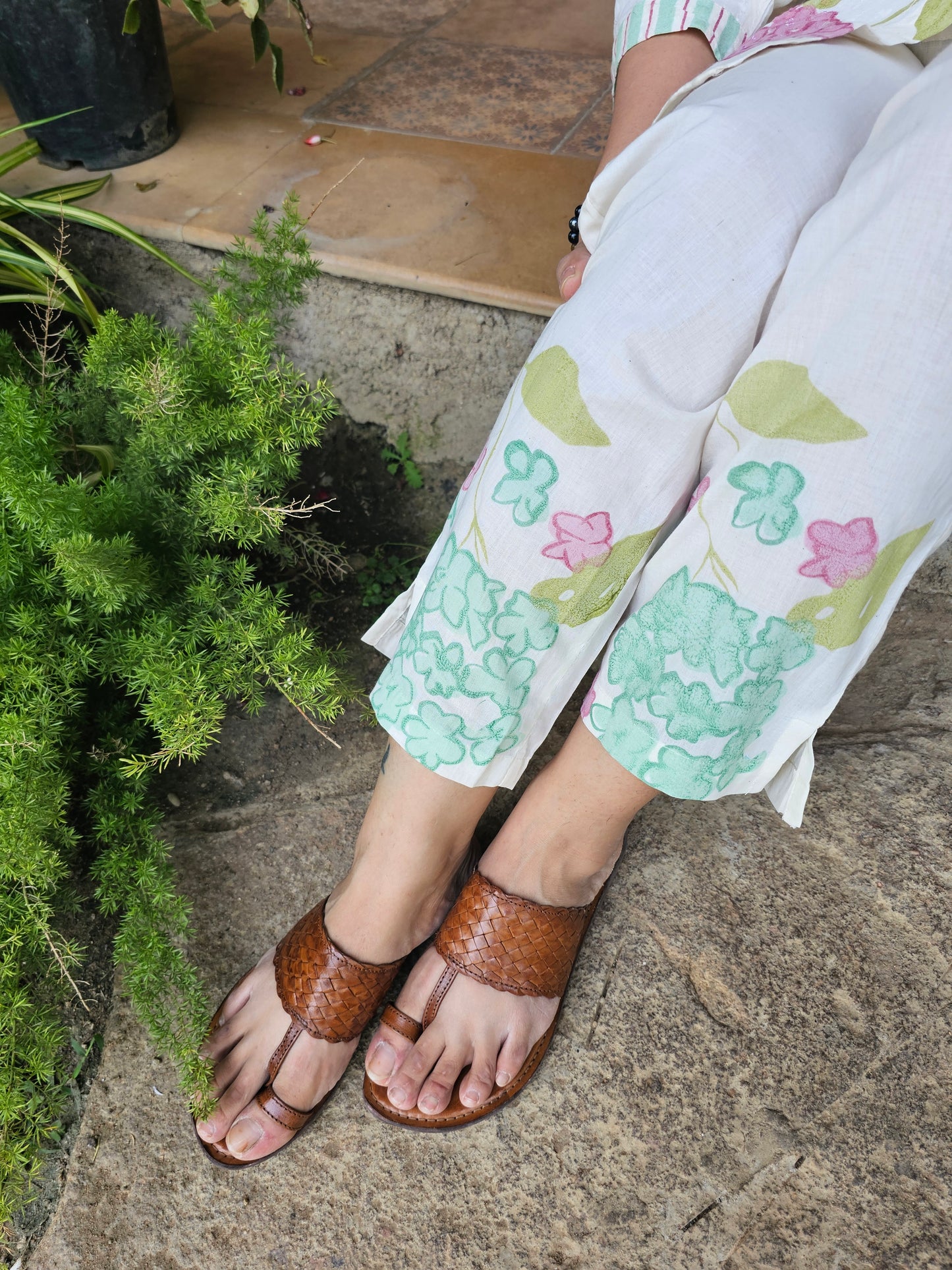 Jeenas floral print pure mul cotton cord set