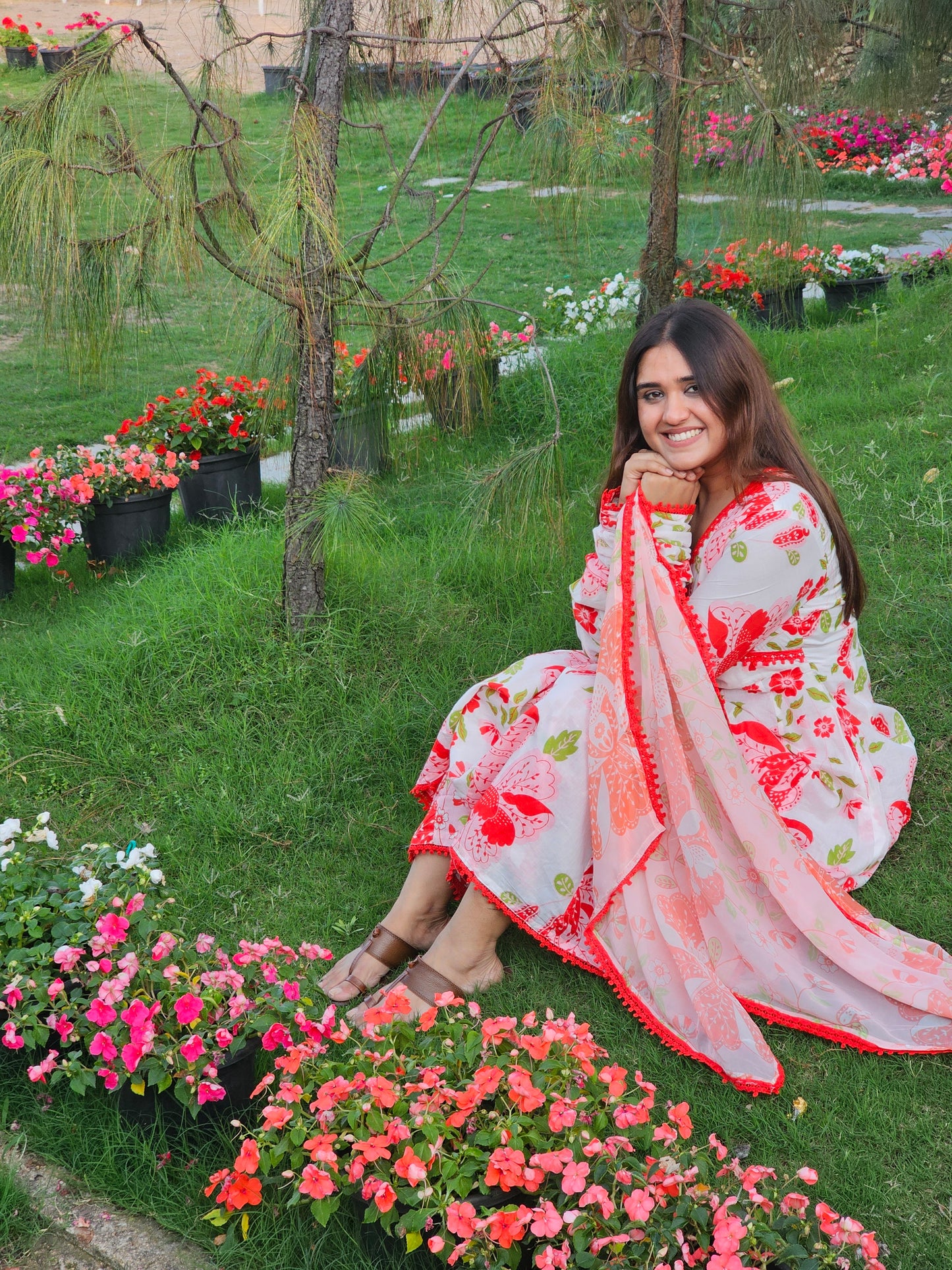 Jeenas floral pure mal cotton suit