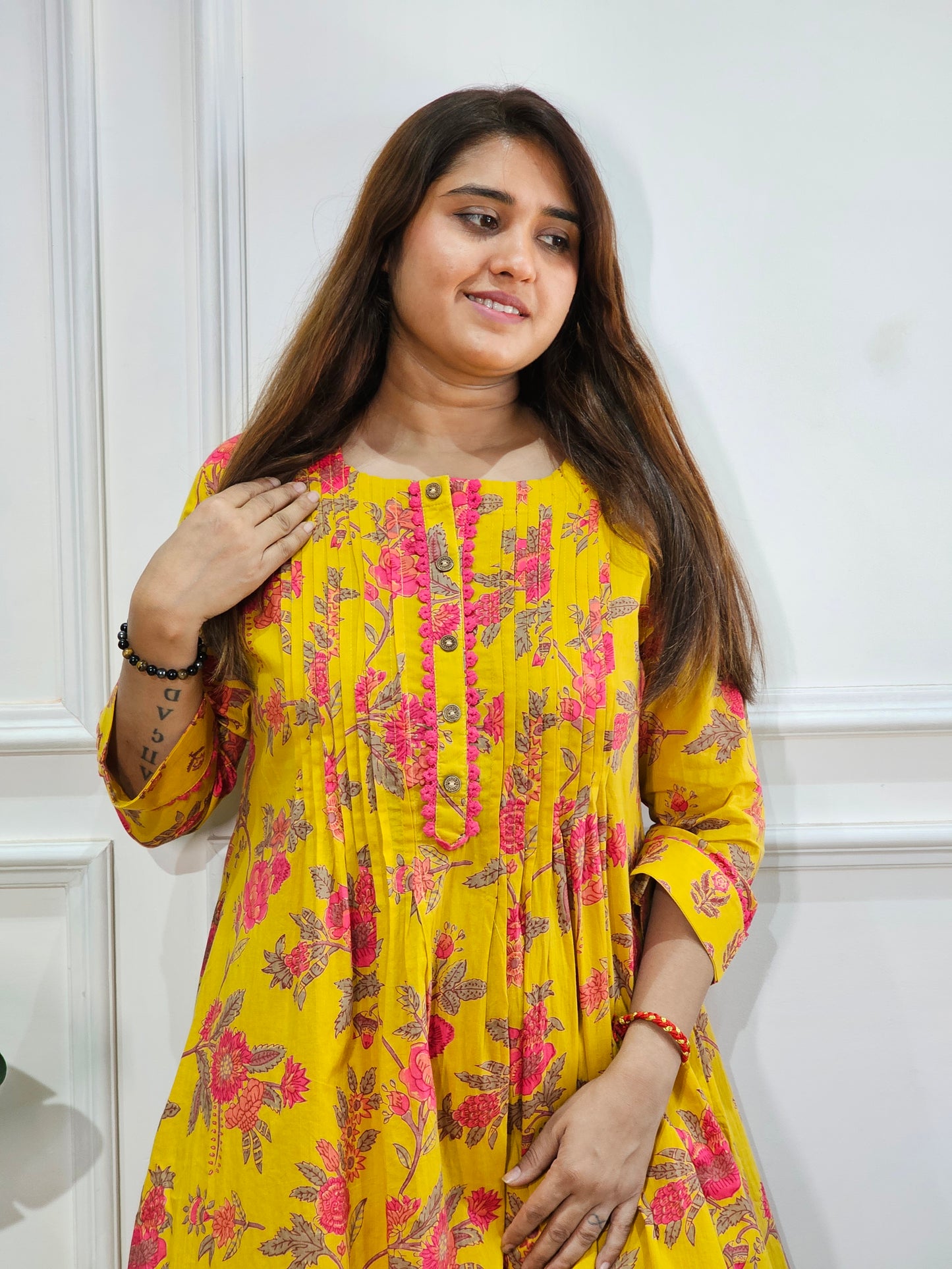 Jeenas floral pure cotton pant kurta