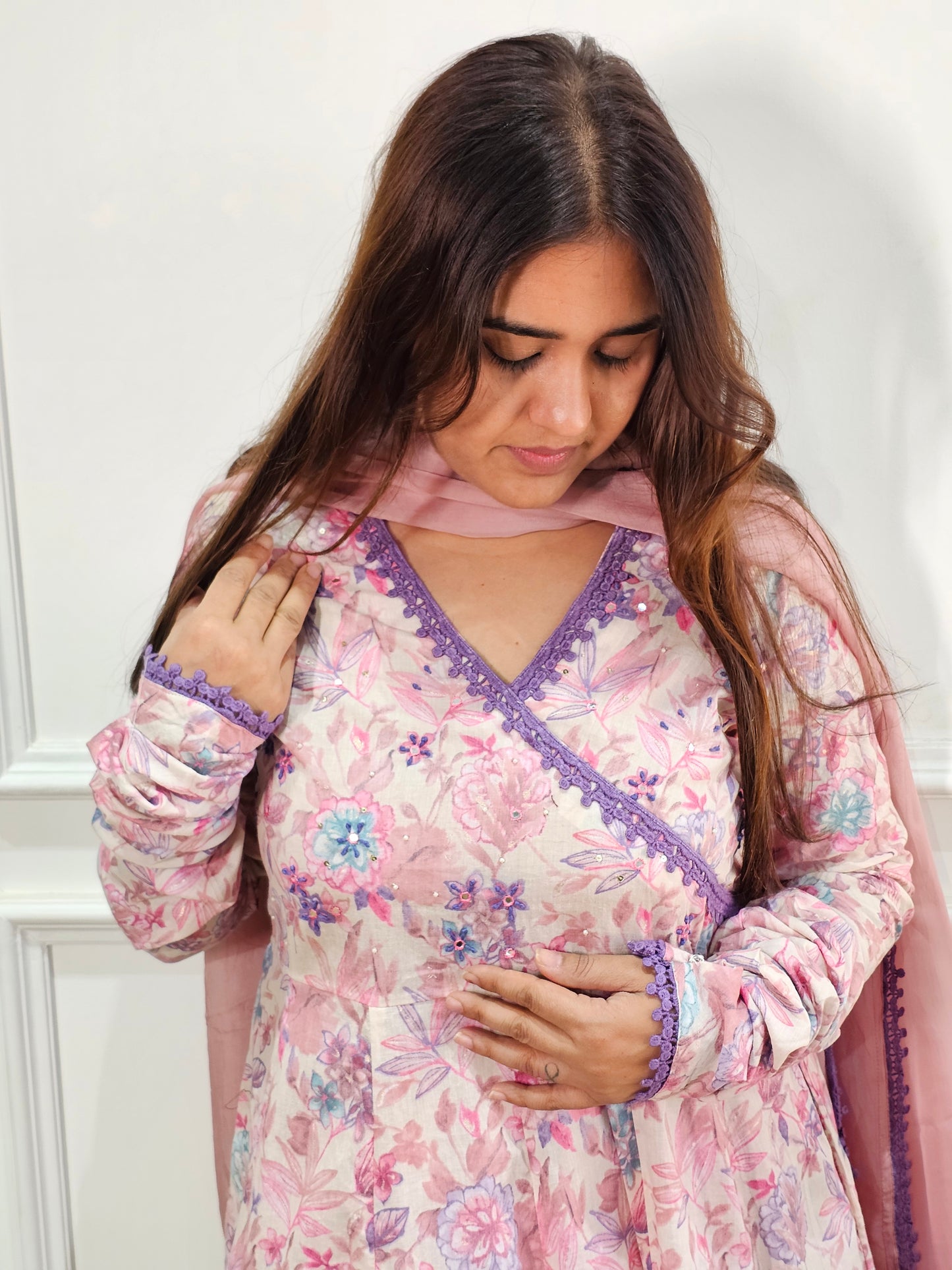 Jeenas floral pure mal cotton suit