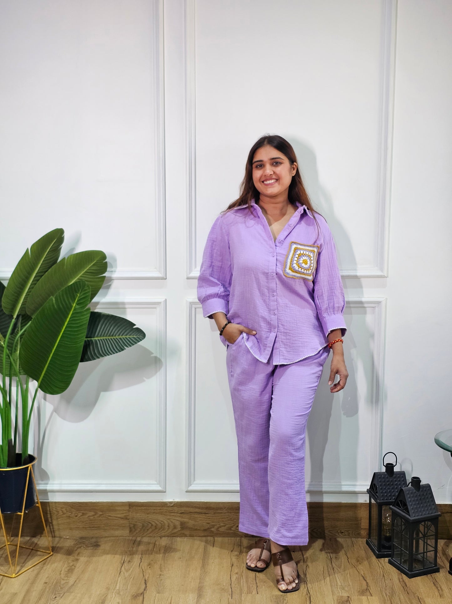 Jeenas lavender cotton cordset