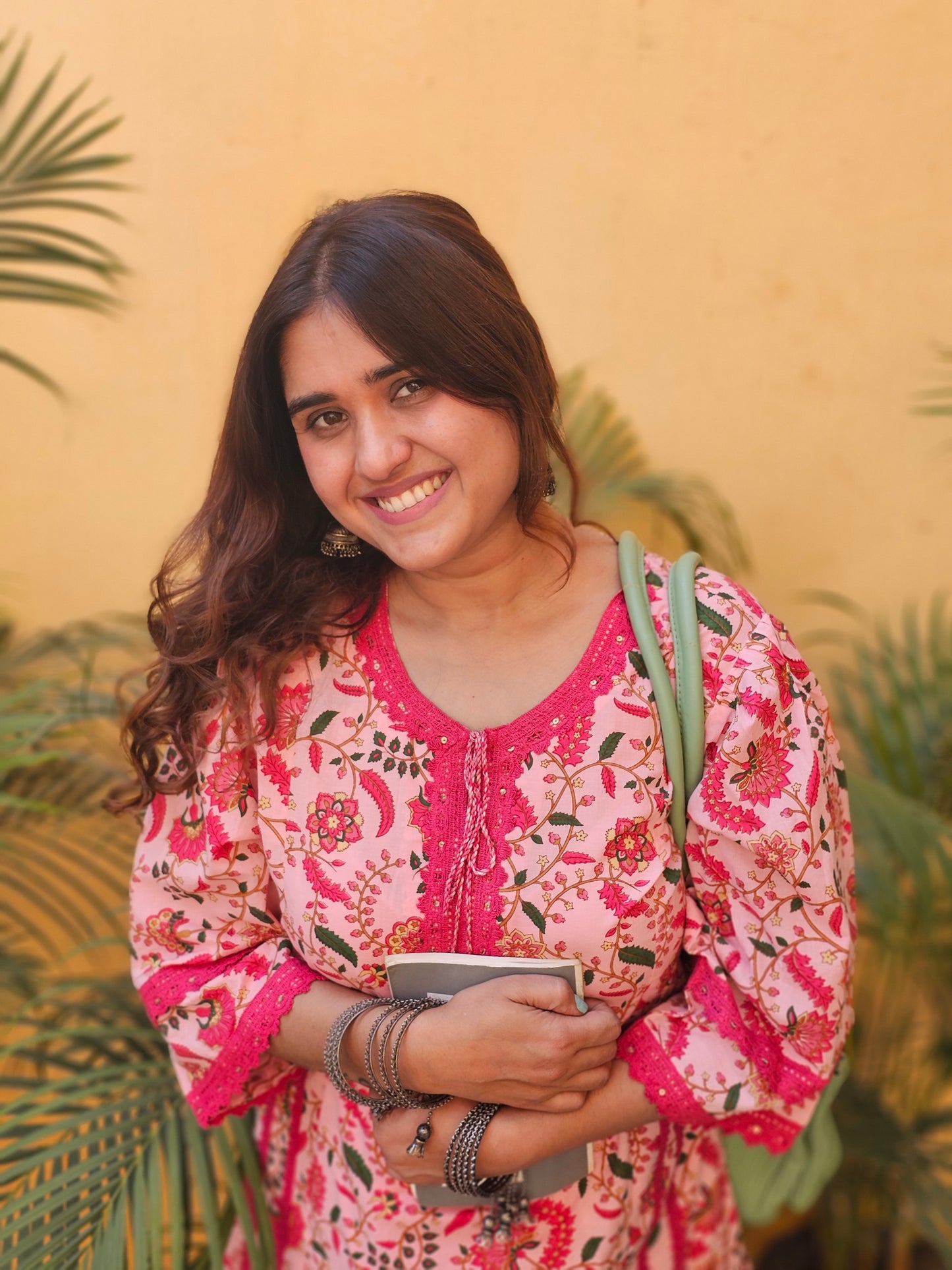 Jeenas floral print pure mul cotton cord set