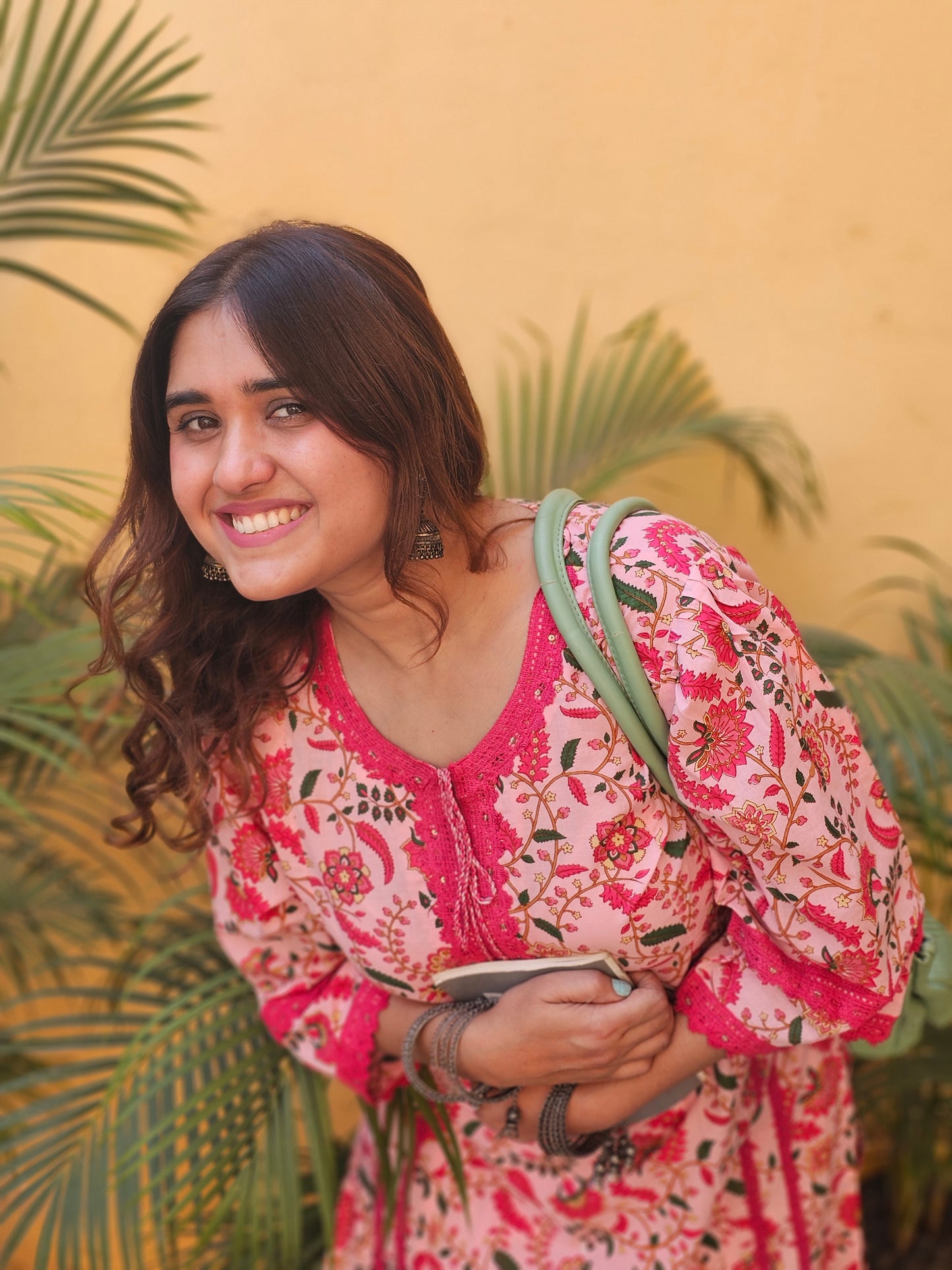 Jeenas floral print pure mul cotton cord set