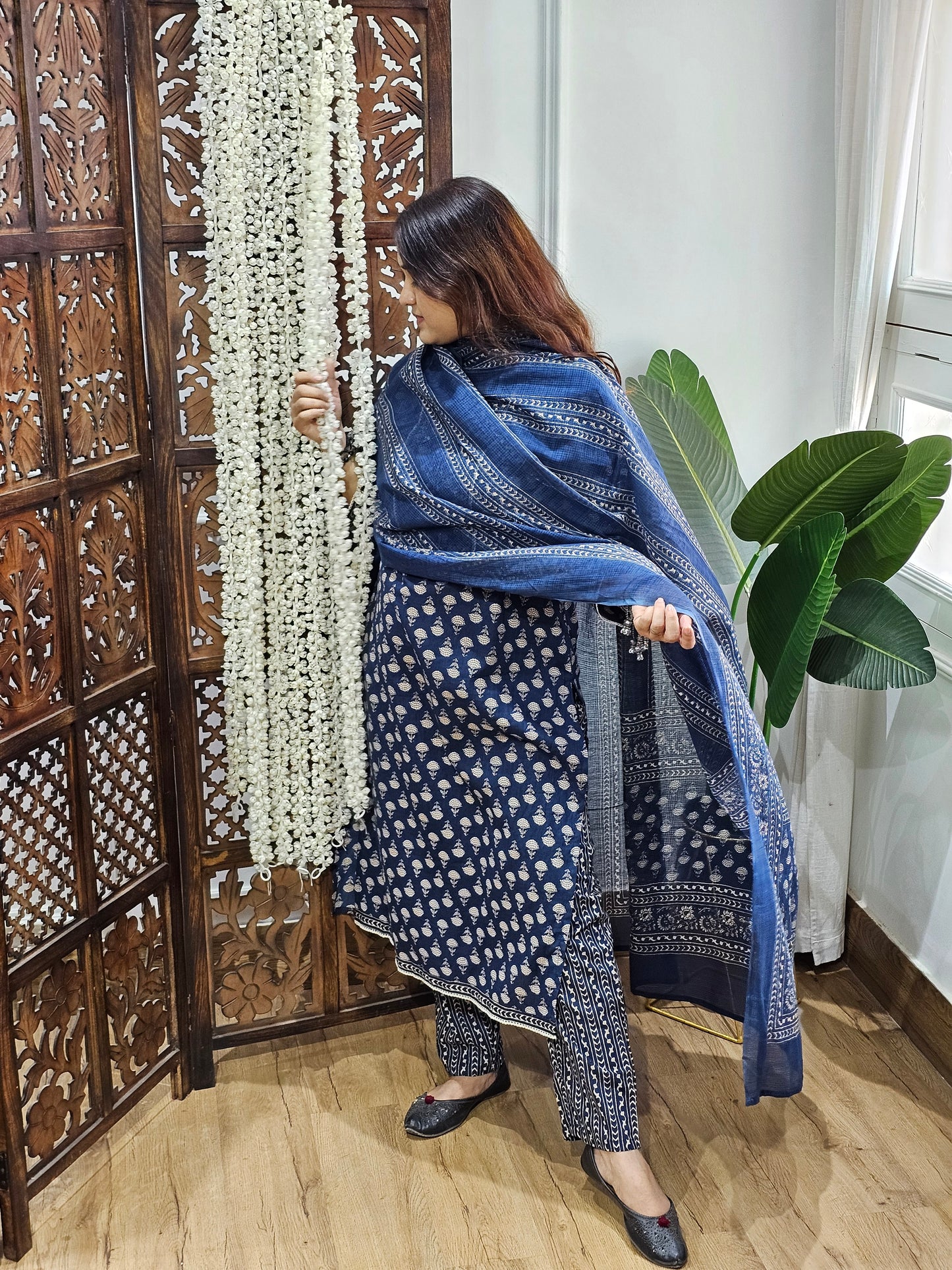 Jeenas pure cotton Kalamkari suit set