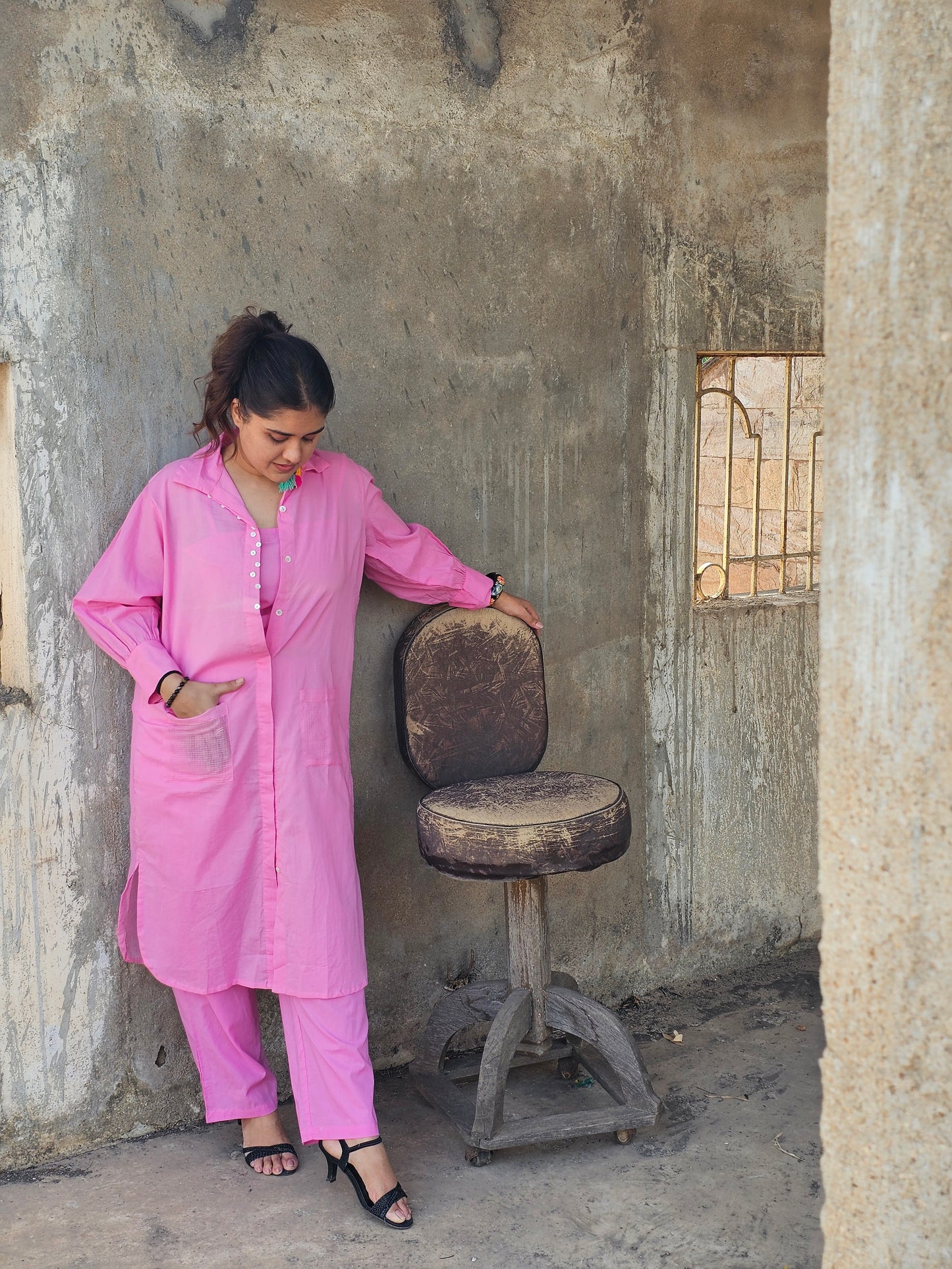 Jeenas pure cotton solid cordset
