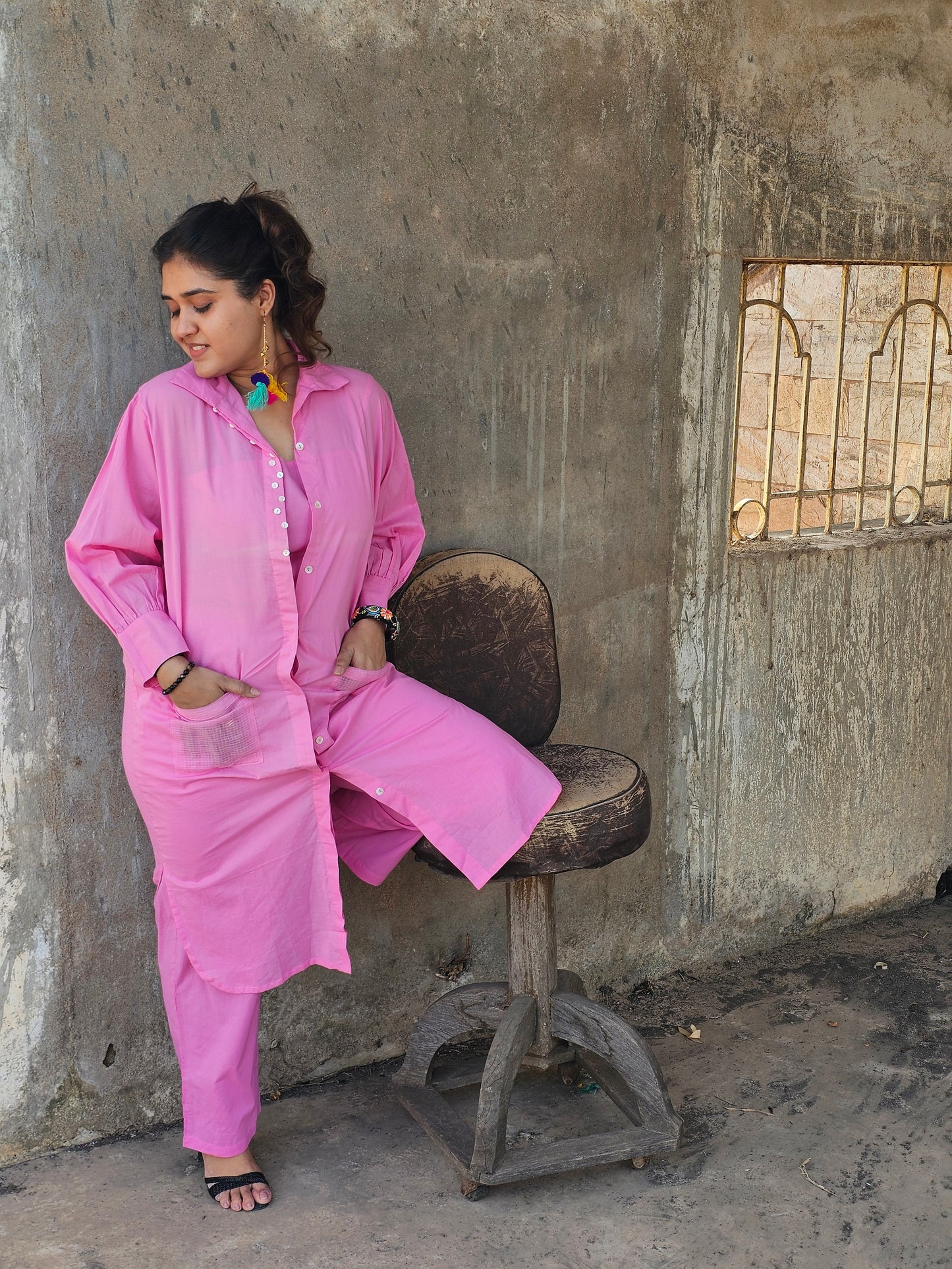 Jeenas pure cotton solid cordset