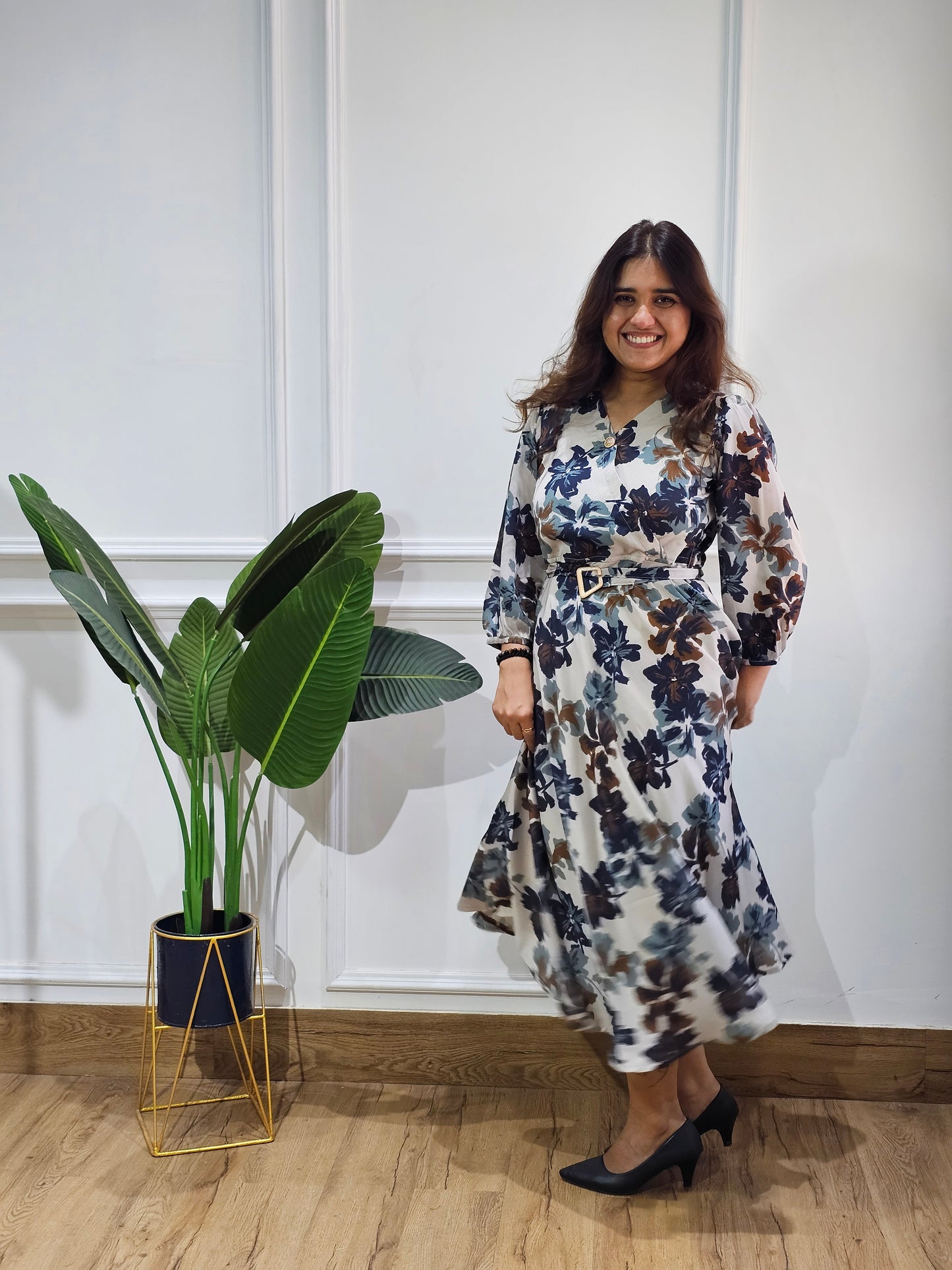 Jeenas floral beje tunic