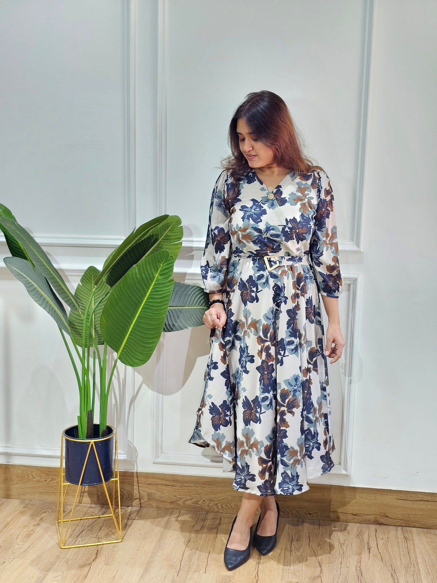 Jeenas floral beje tunic