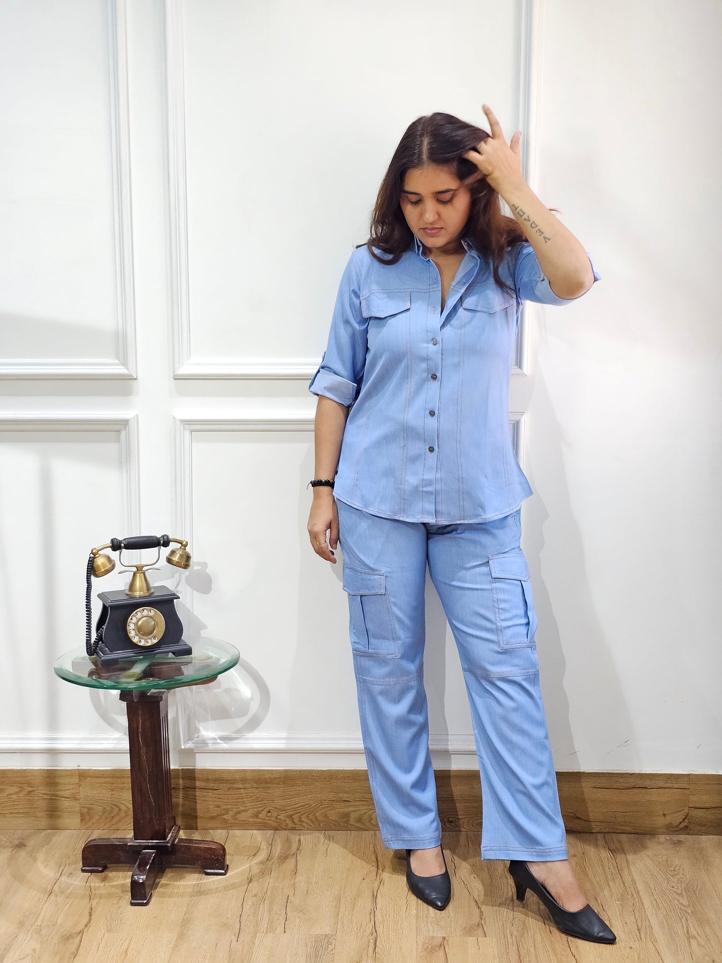 Jeenas denim cordset