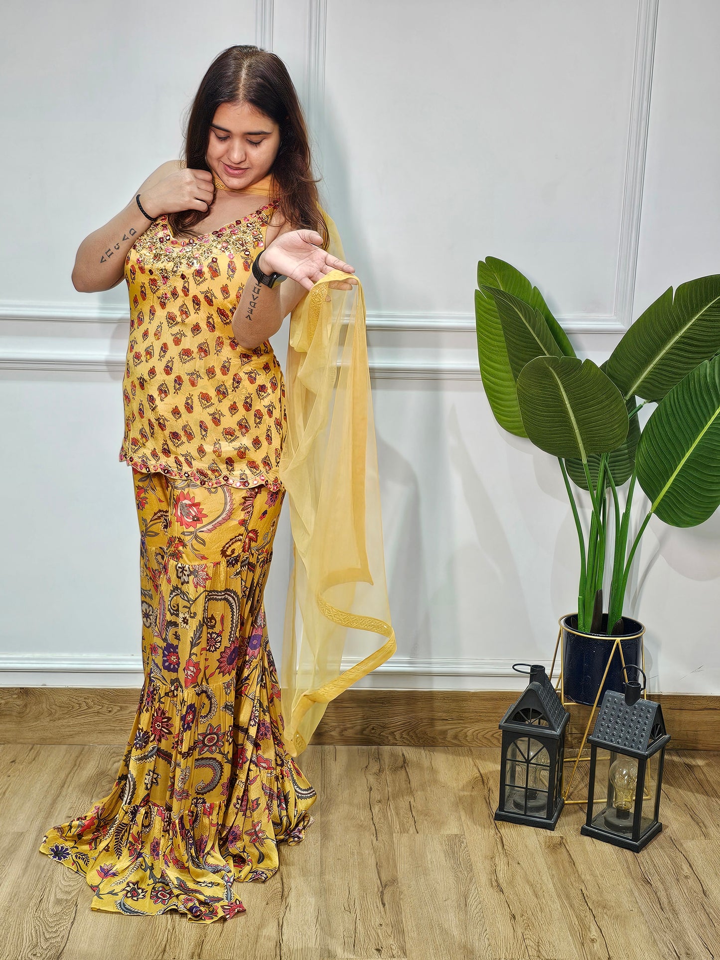 Jeenas pure mul chanderi indowestern