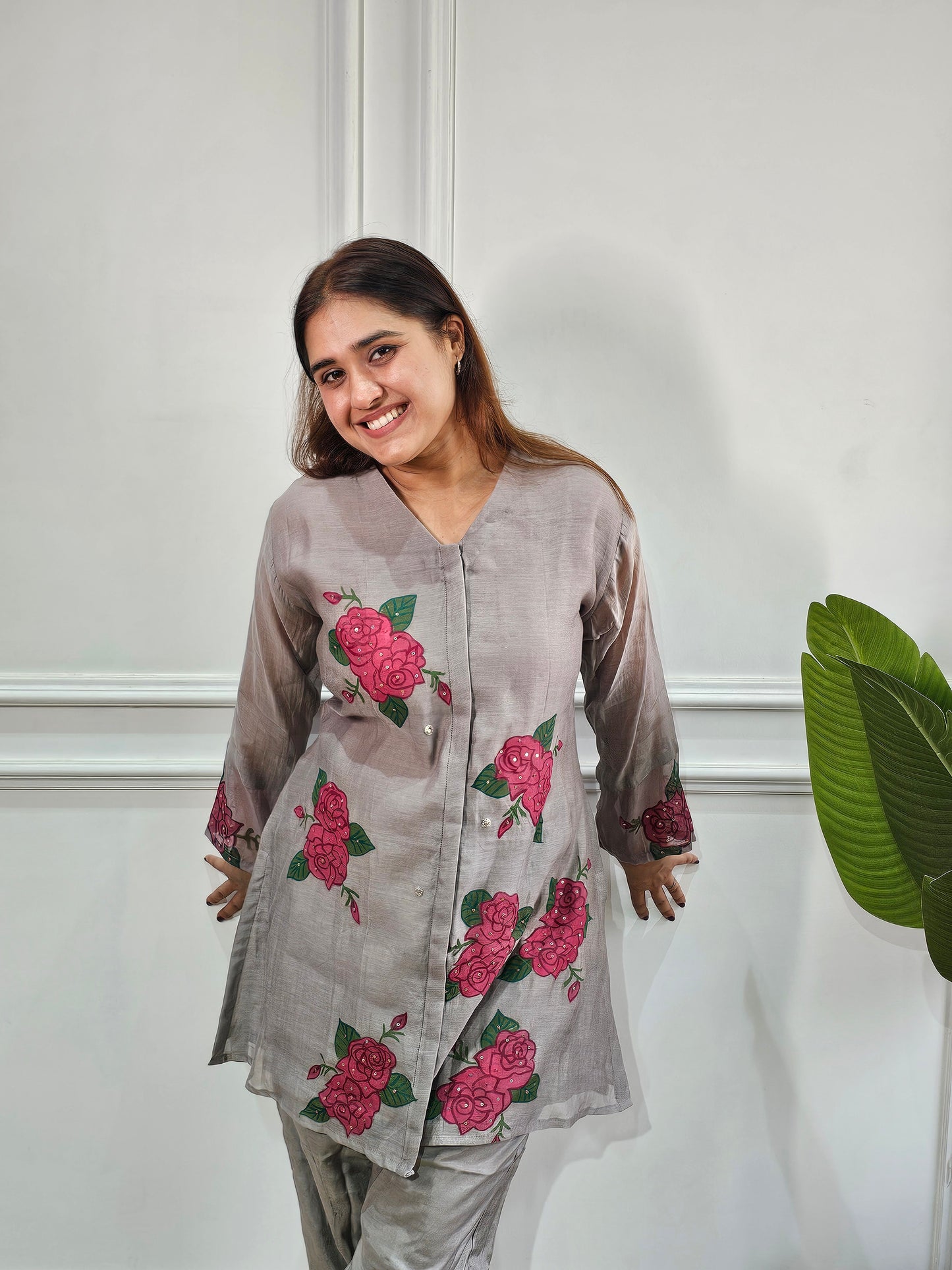 Jeenas pure mul chanderi Cord set