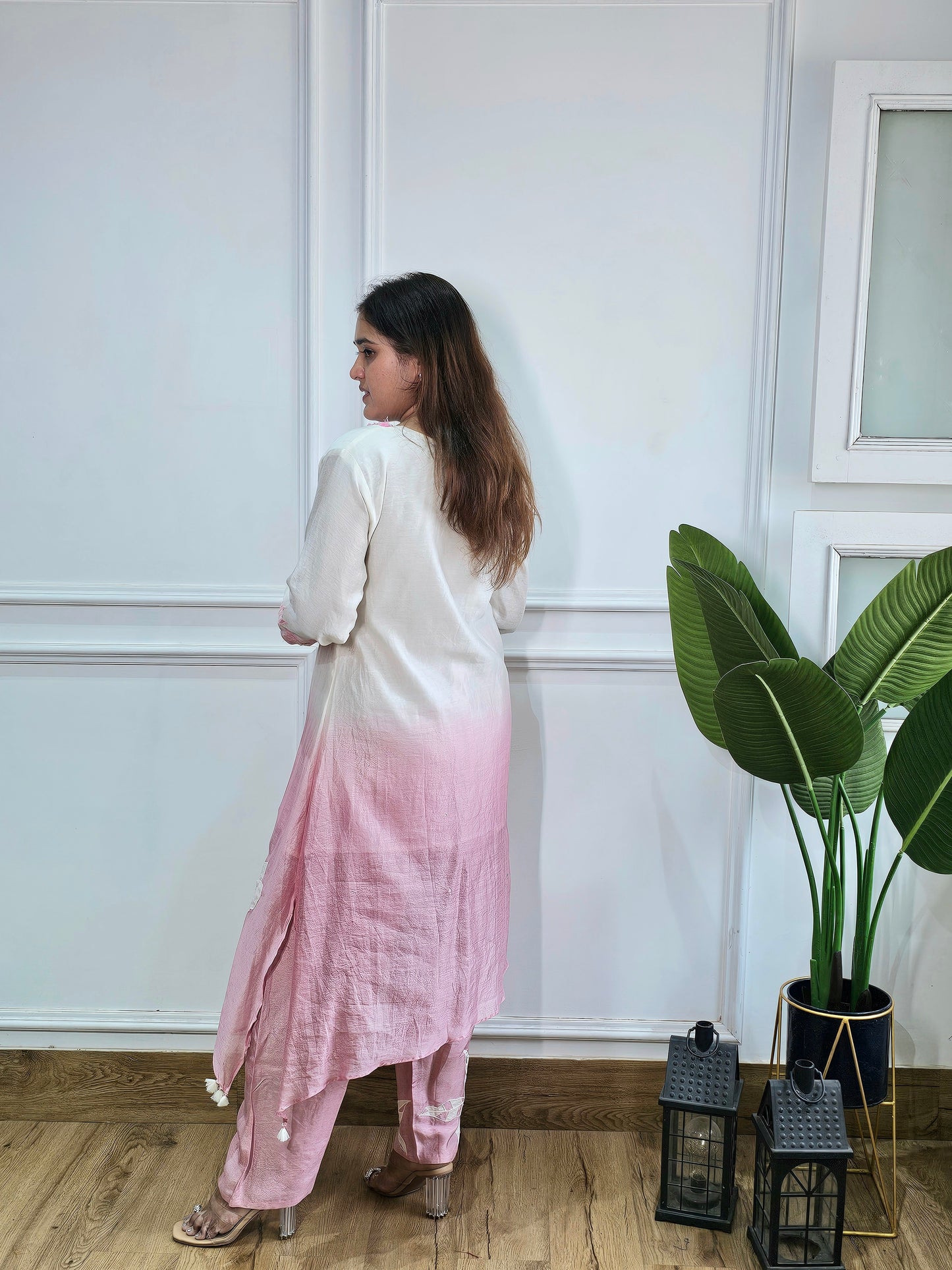 Jeenas pure mul chanderi Kurta set