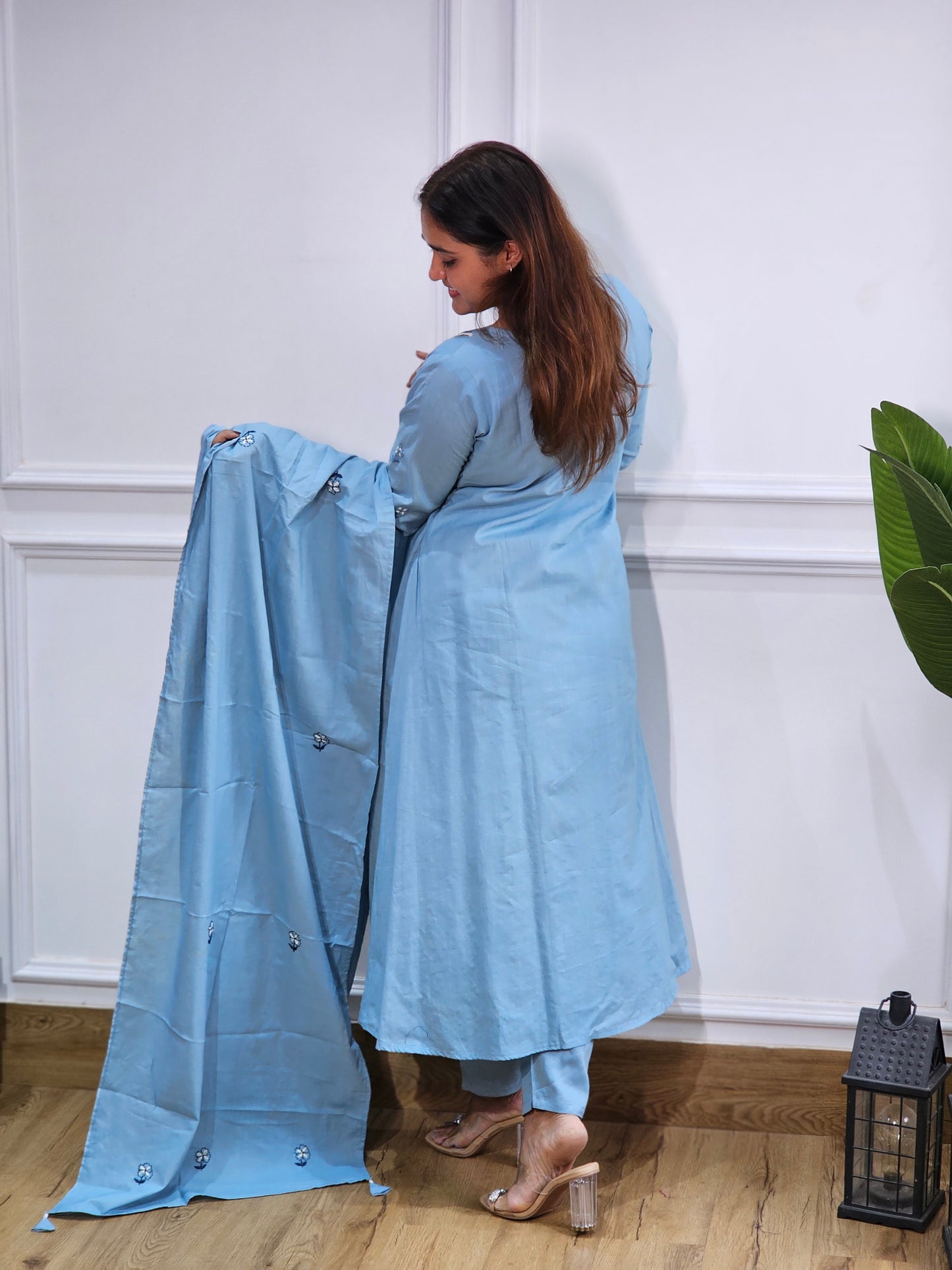 Jeenas pure mul chanderi suit set