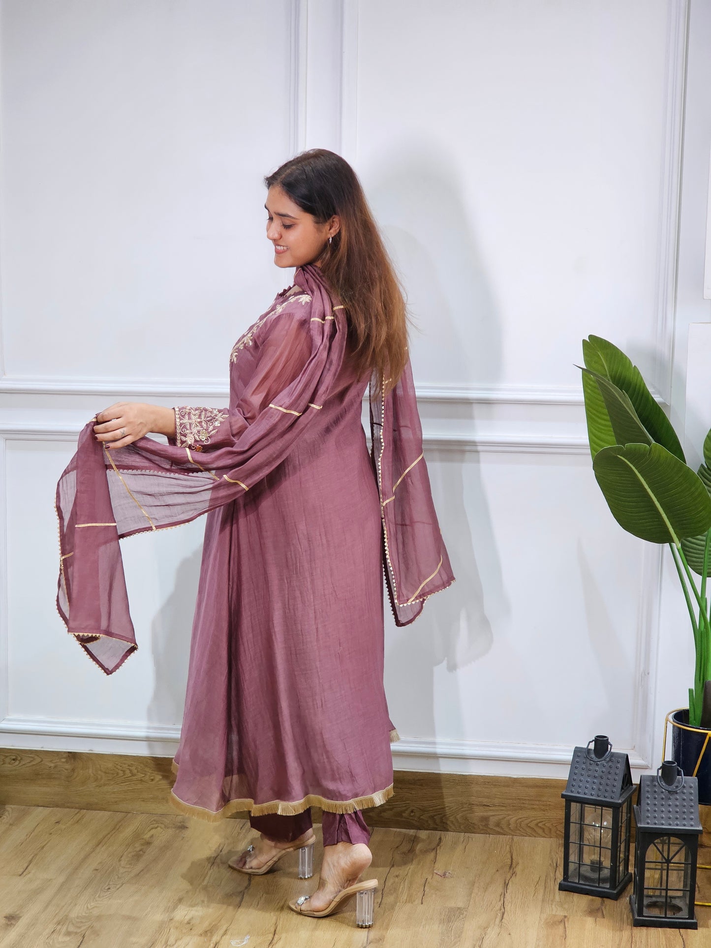 Jeenas pure mul chanderi premium set